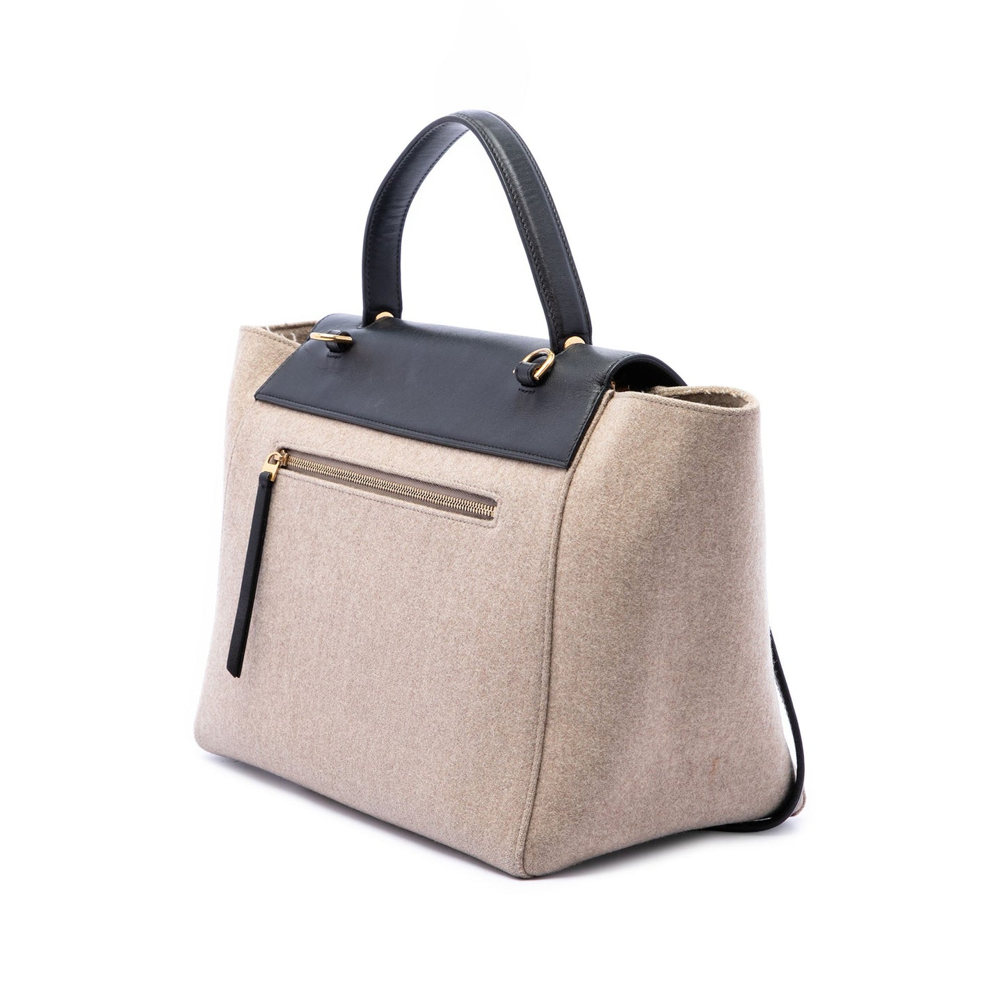 Celine Mini Felt and Calfskin Belt Satchel