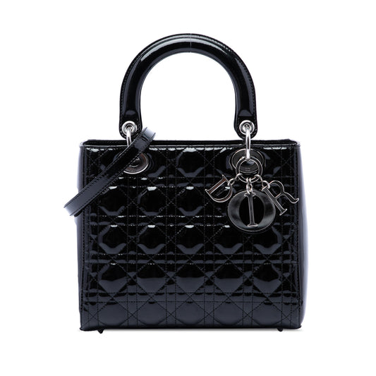 Dior Medium Patent Cannage Lady Dior
