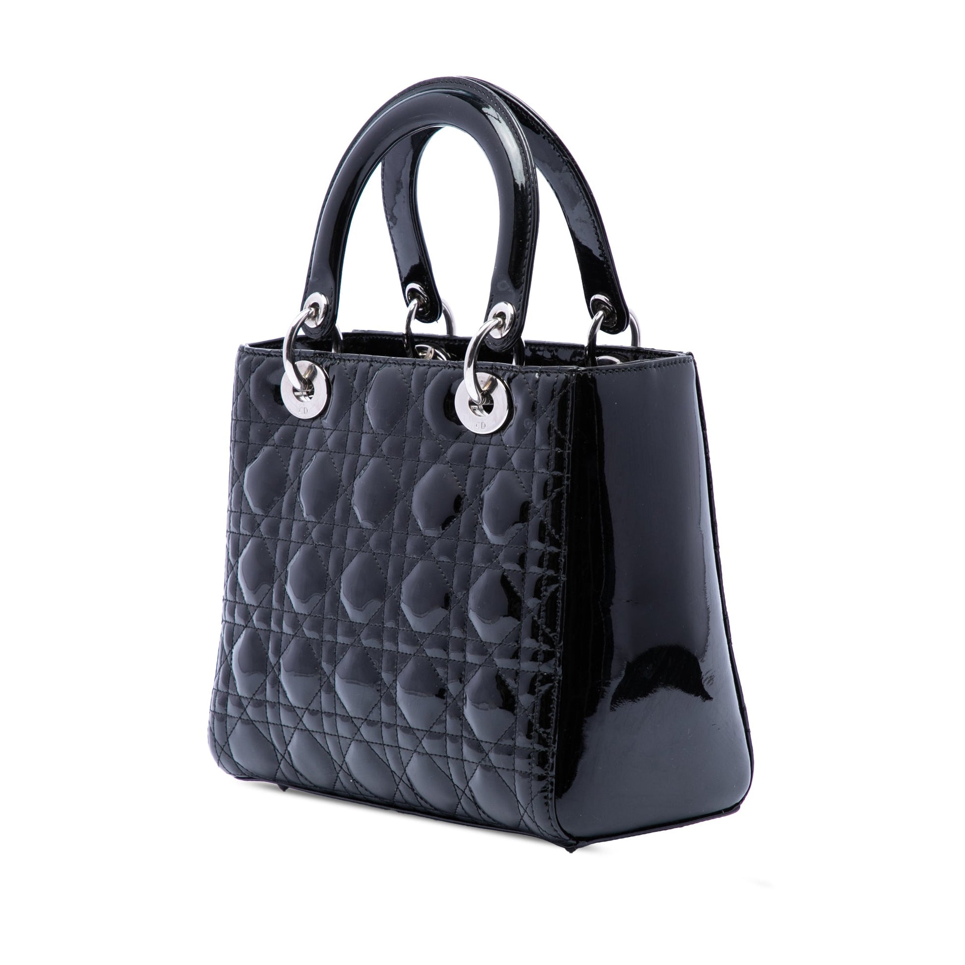 Dior Medium Patent Cannage Lady Dior
