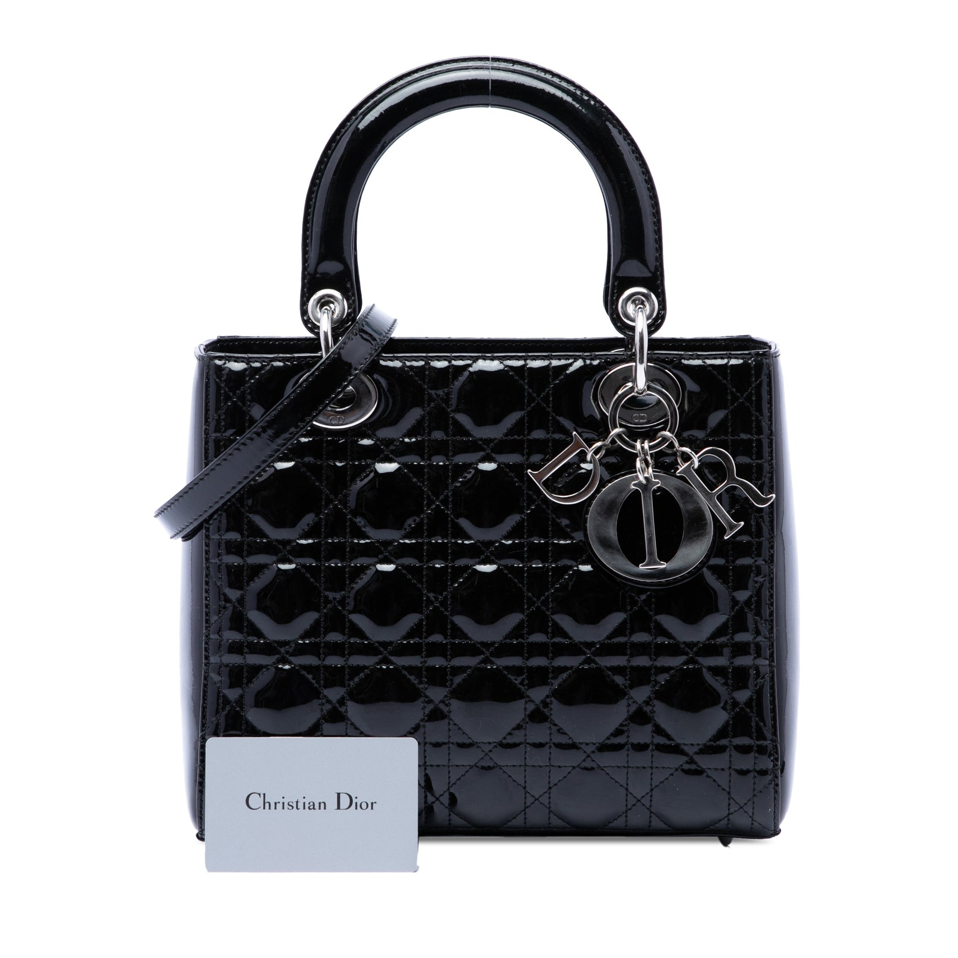 Dior Medium Patent Cannage Lady Dior