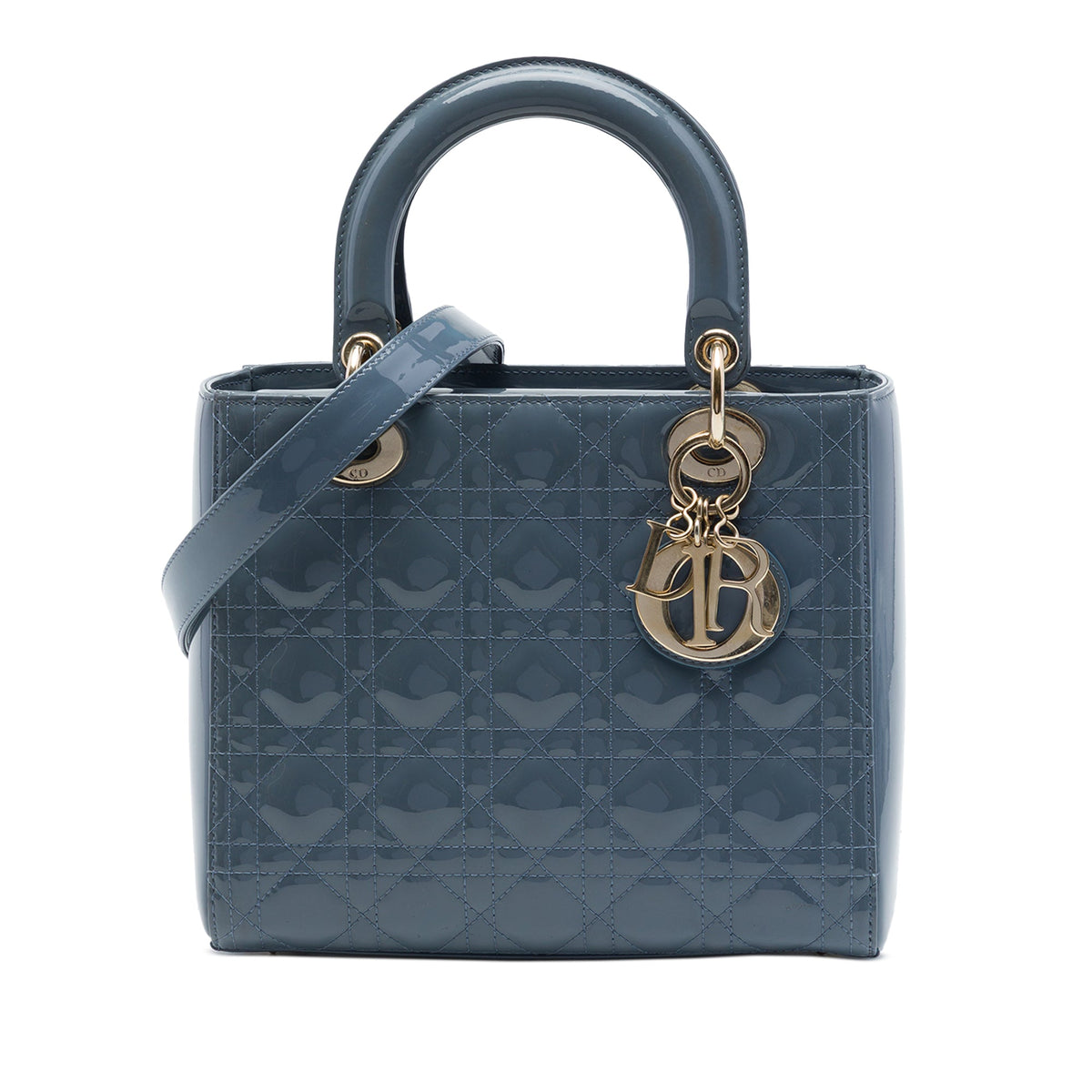 Dior Medium Patent Cannage Lady Dior