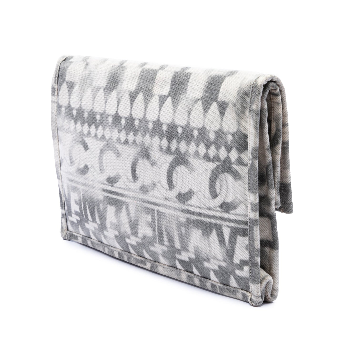 Chanel Paris Greece Canvas Iliad Greek Clutch