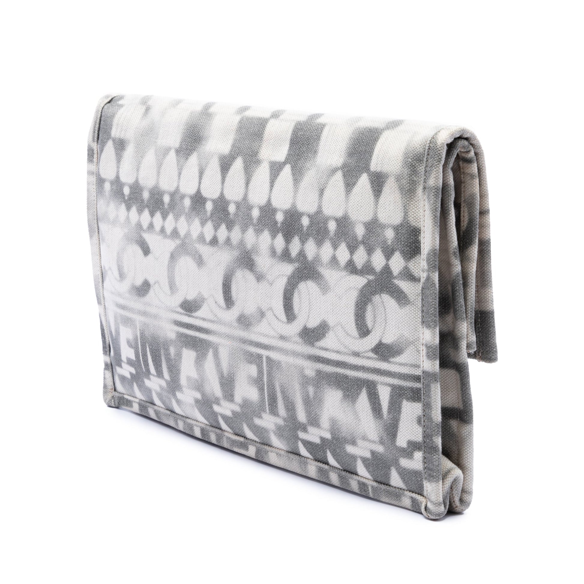 Chanel Paris Greece Canvas Iliad Greek Clutch