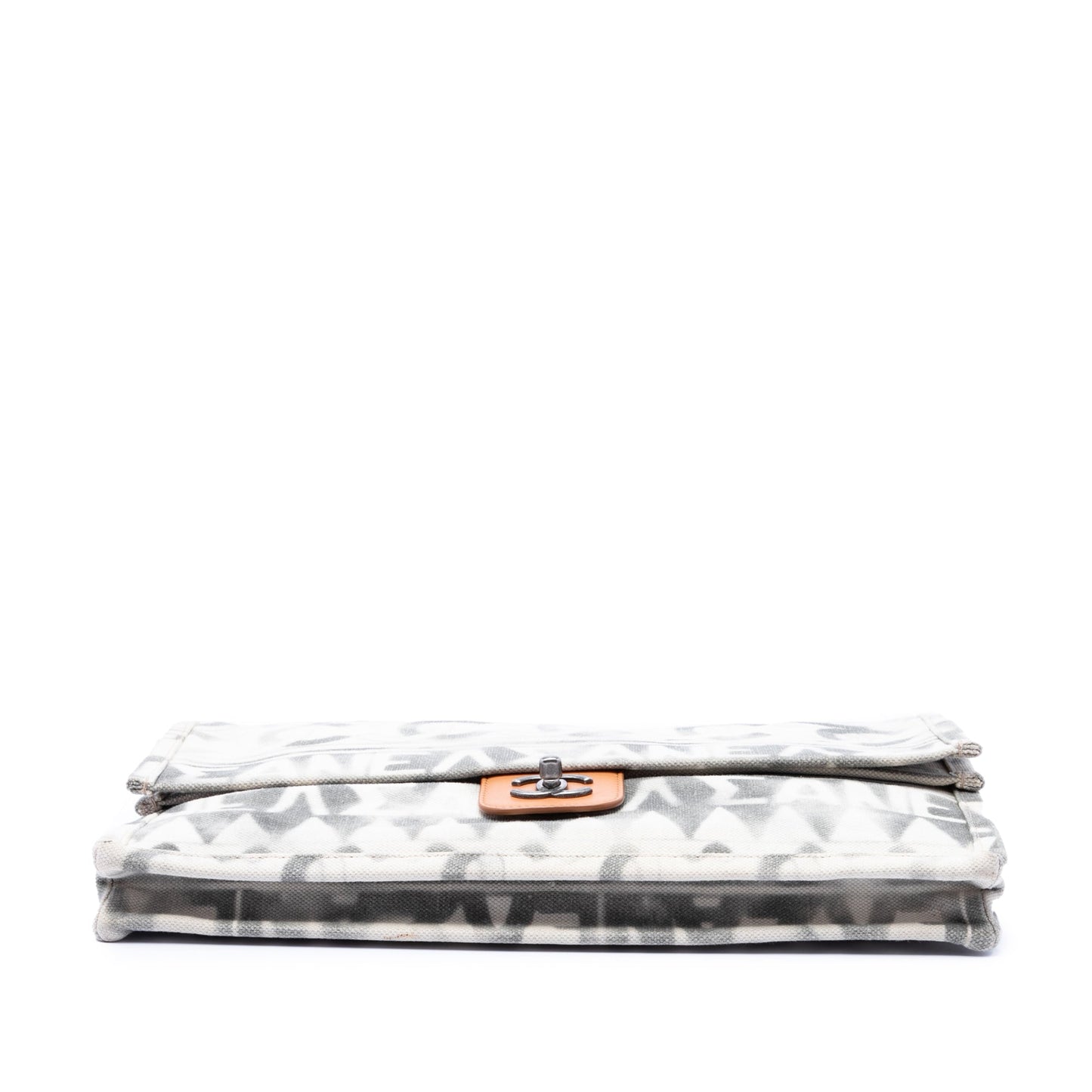 Chanel Paris Greece Canvas Iliad Greek Clutch