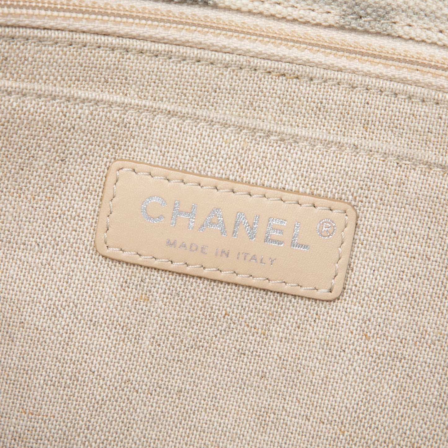 Chanel Paris Greece Canvas Iliad Greek Clutch