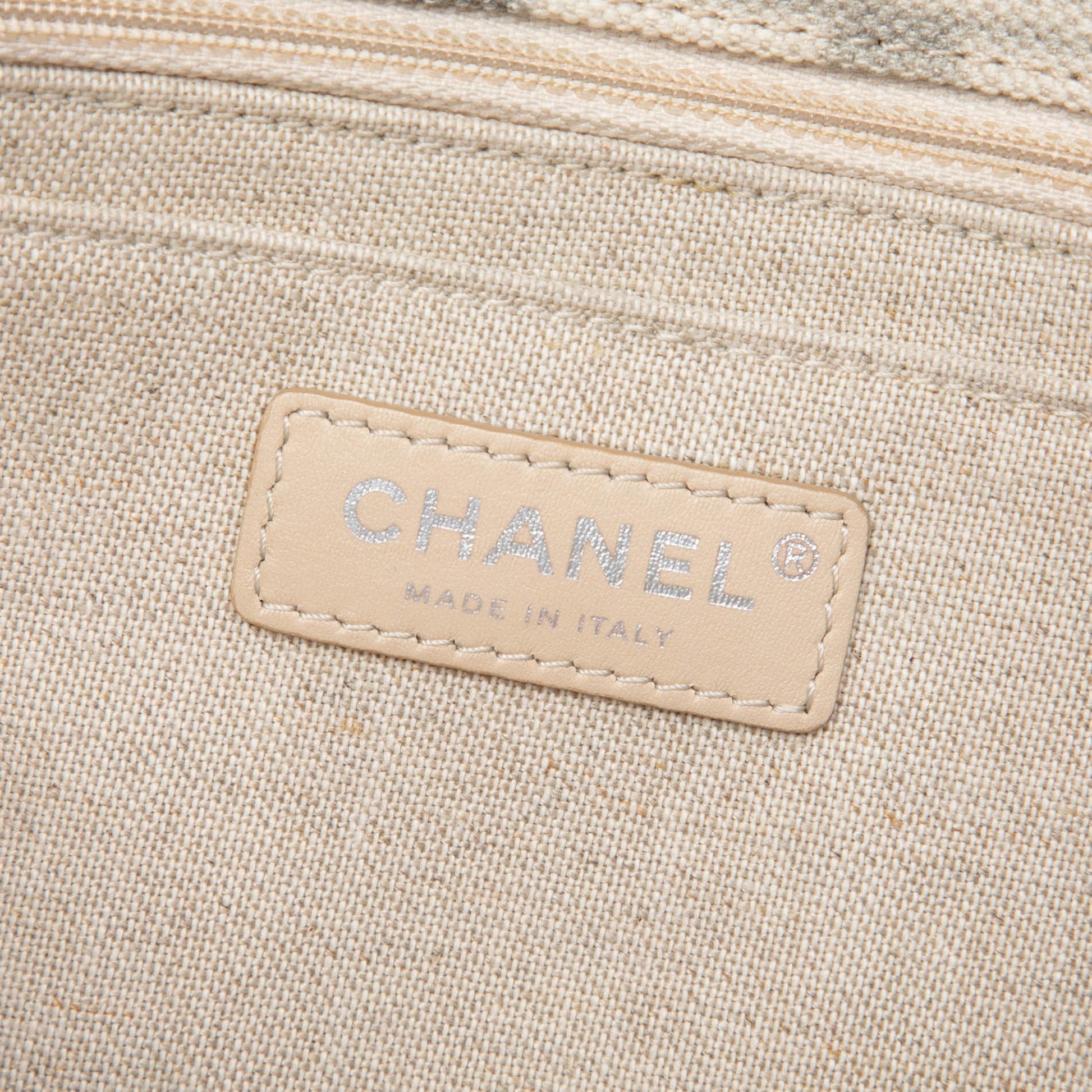 Chanel Paris Greece Canvas Iliad Greek Clutch