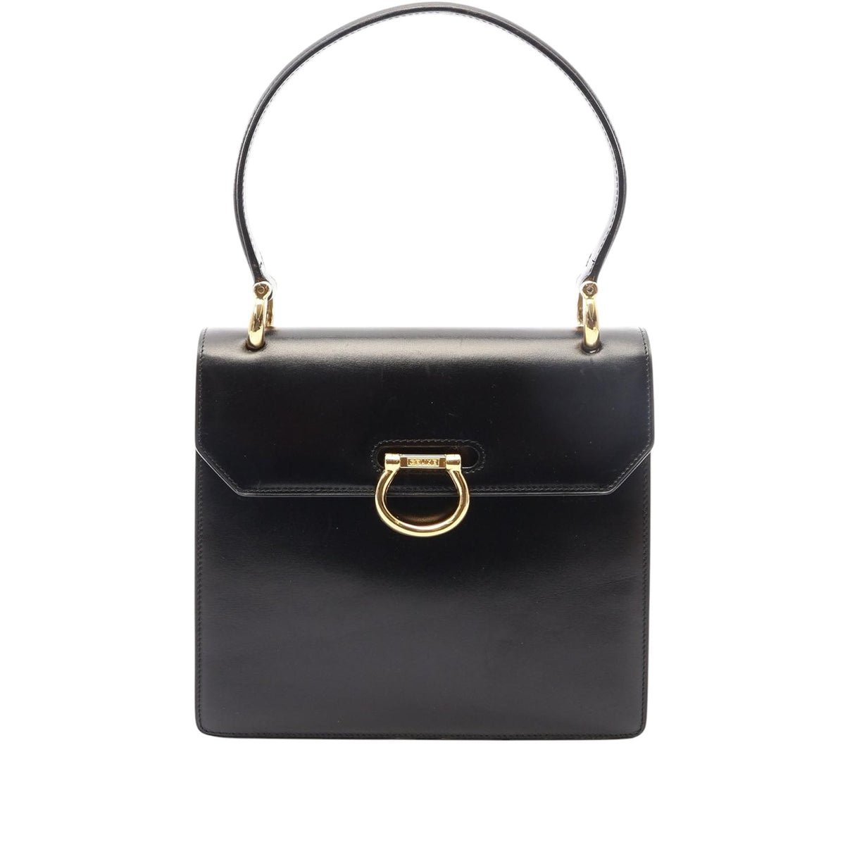 Celine Calf Leather Handbag — Black