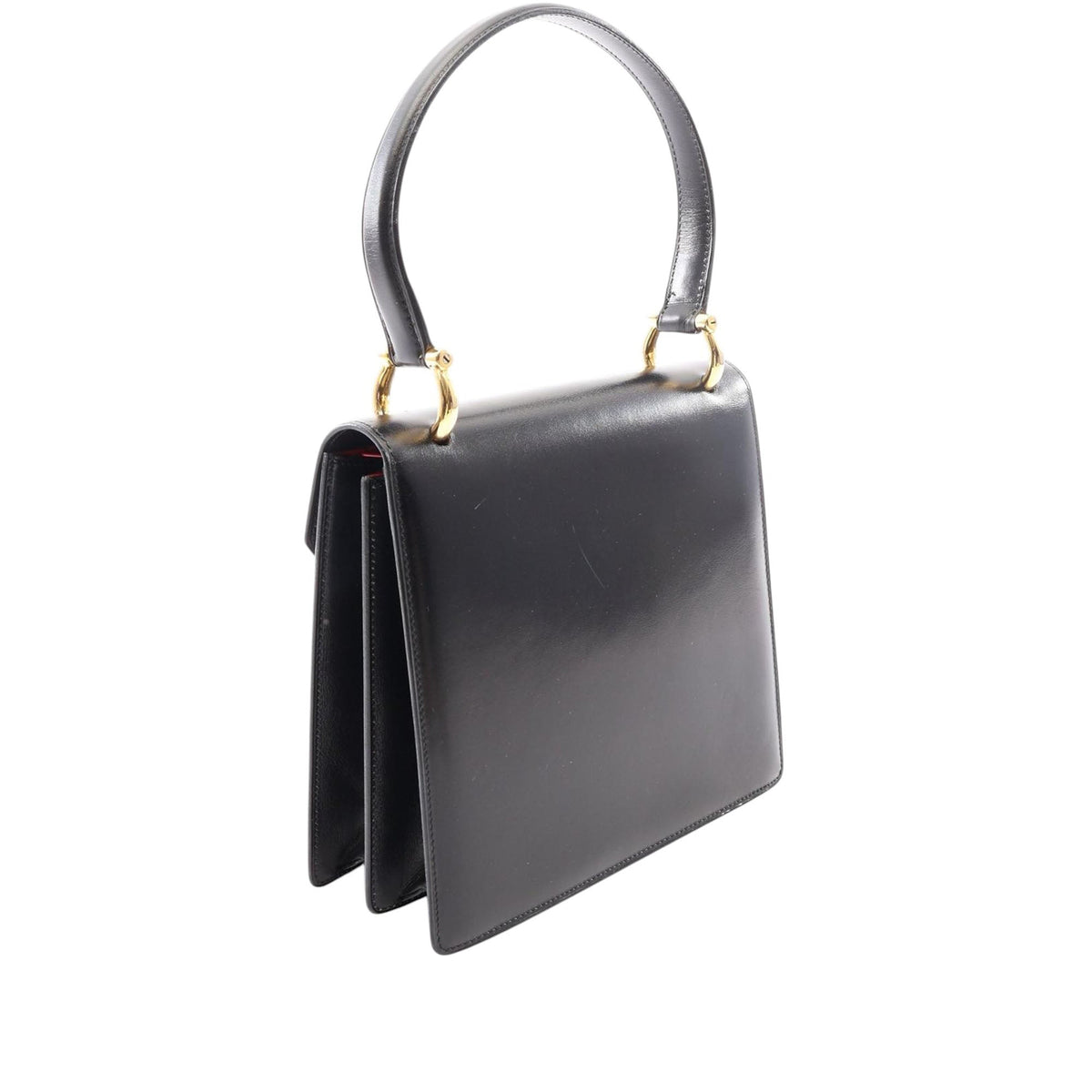 Celine Calf Leather Handbag — Black