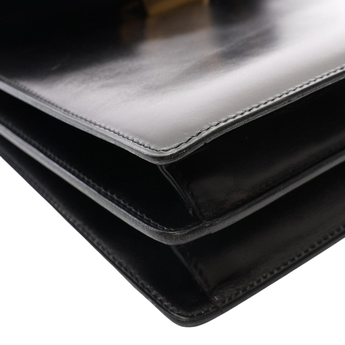 Celine Calf Leather Handbag — Black