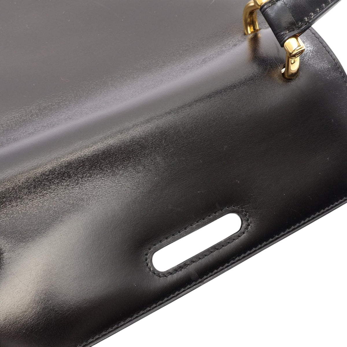 Celine Calf Leather Handbag — Black