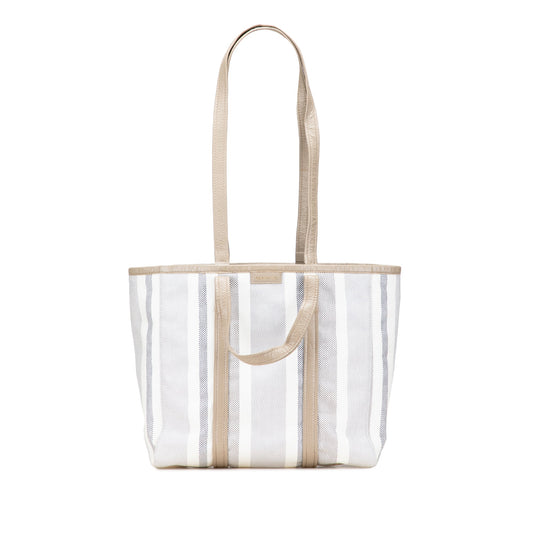 Balenciaga Medium Woven Calfskin Barbes East West Shopper Bag