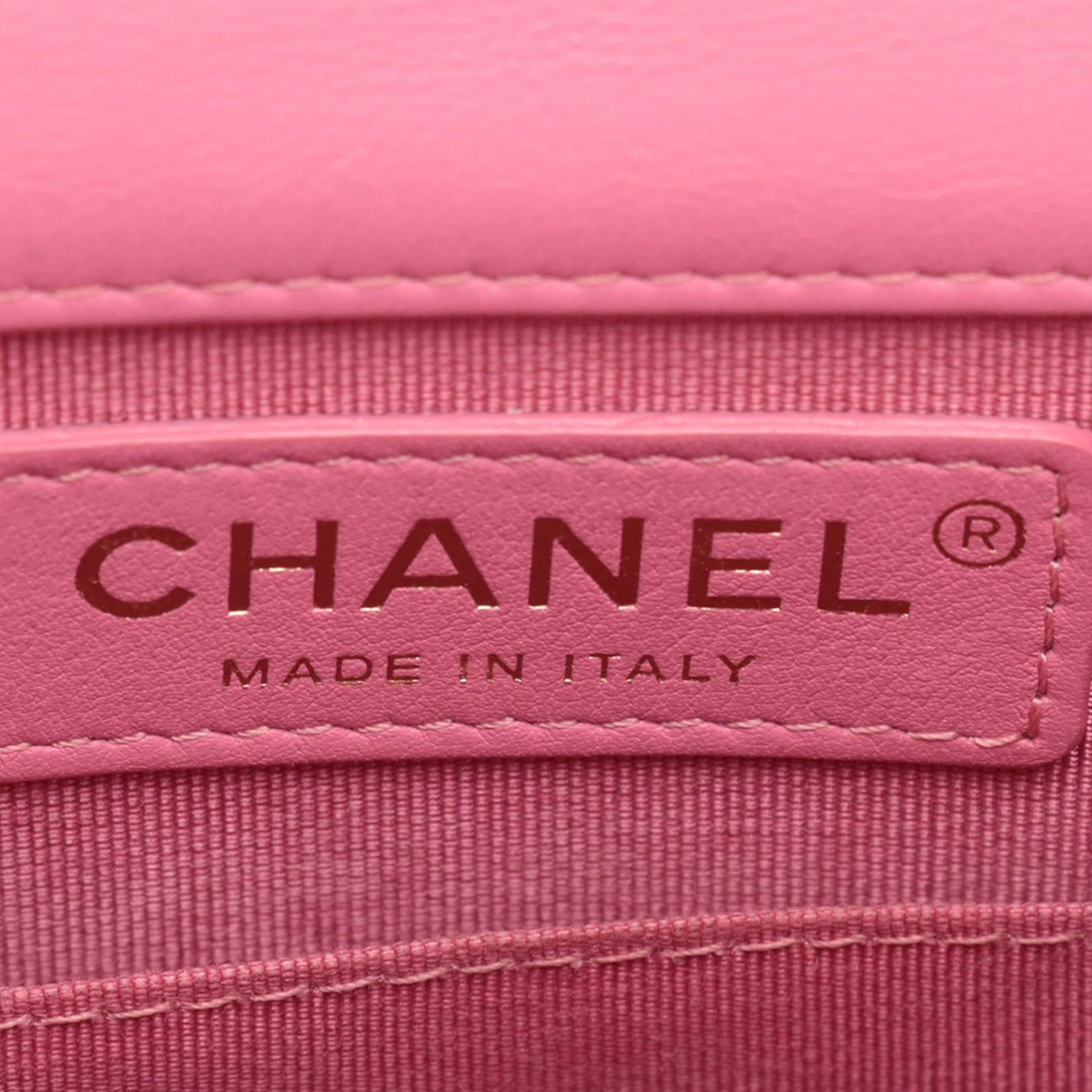 Chanel Quilted Lambskin North South Boy Flap