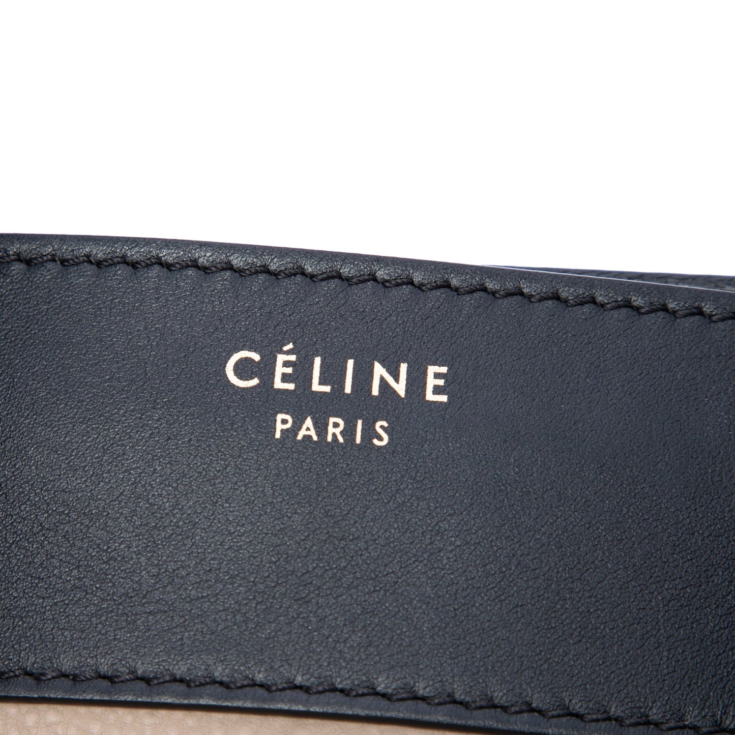 Celine Mini Tricolor Leather Luggage Tote