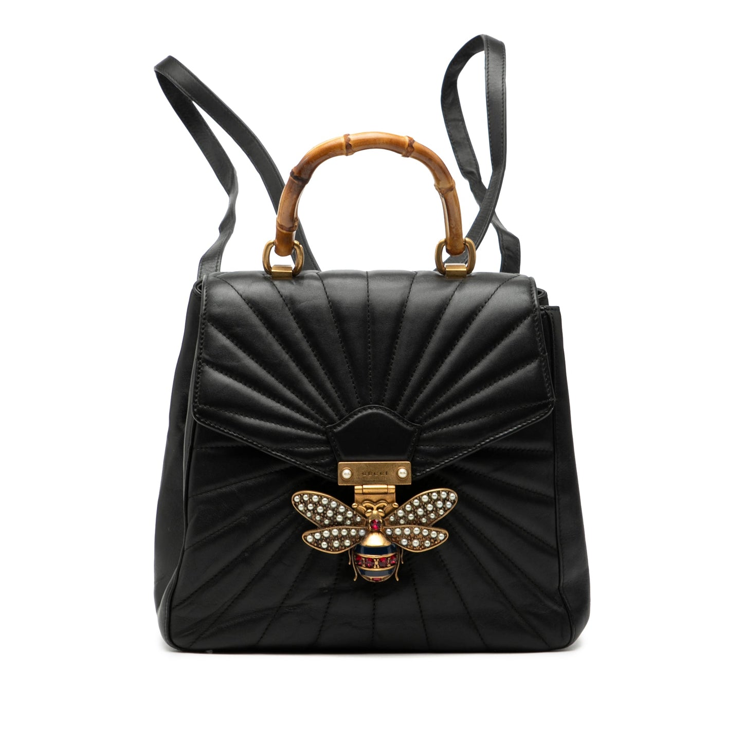 Gucci Calfskin Bamboo Trapuntata Queen Margaret Backpack