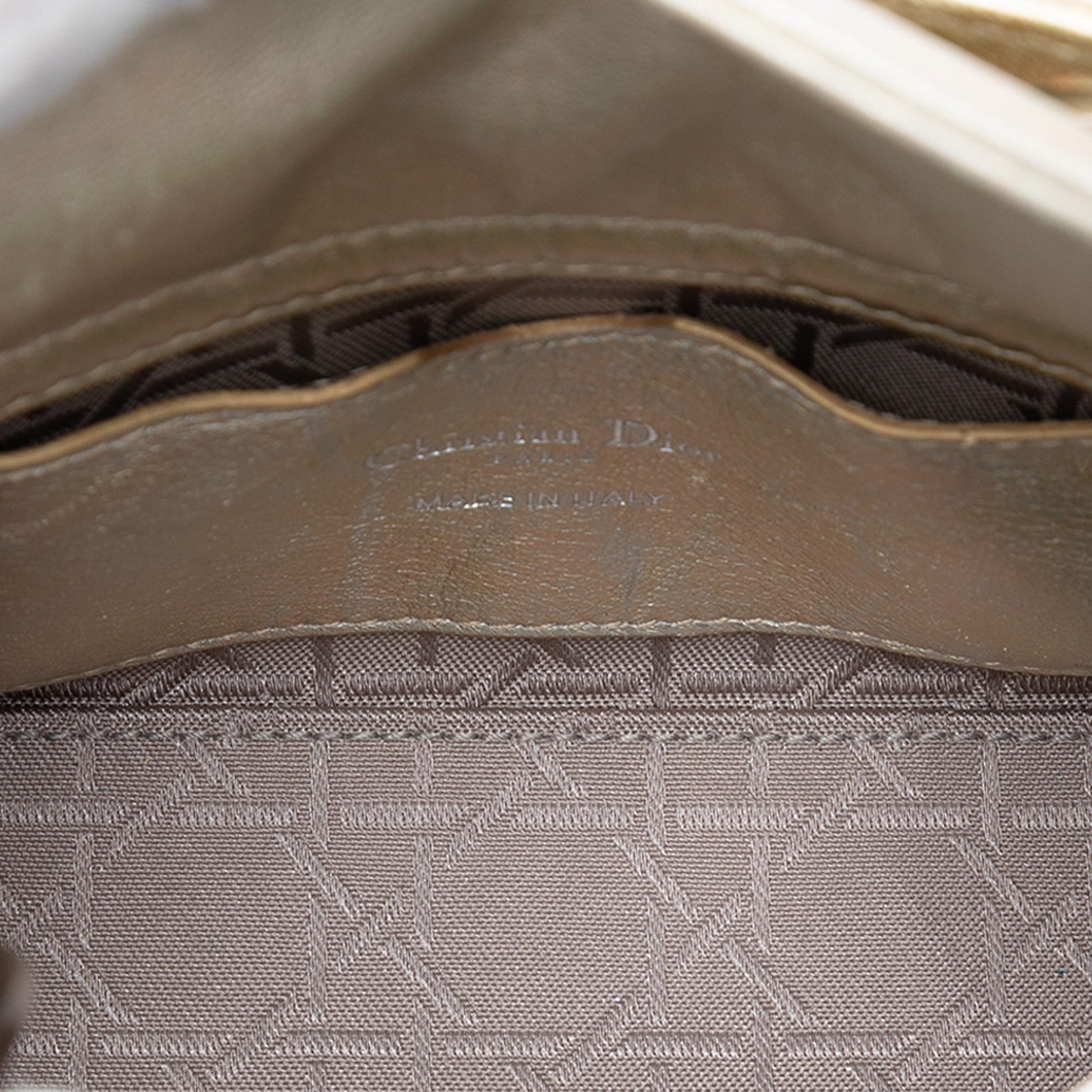 Dior Micro Metallic Crinkled Calfskin Lucky Dior Cannage Lady Dior