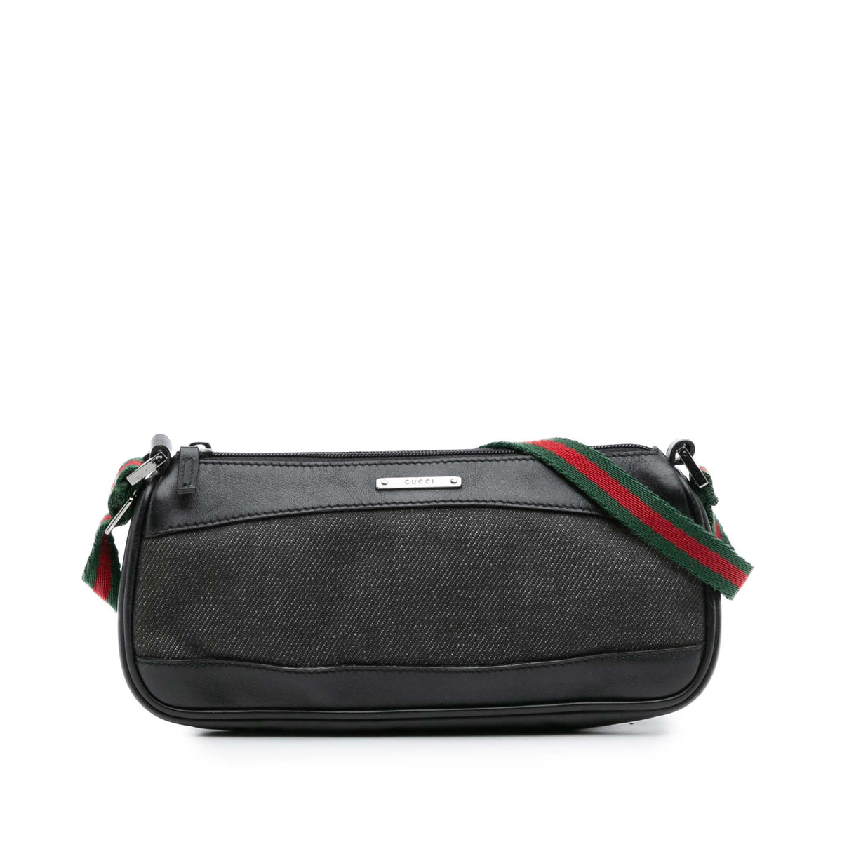 Gucci Denim Web Shoulder Bag