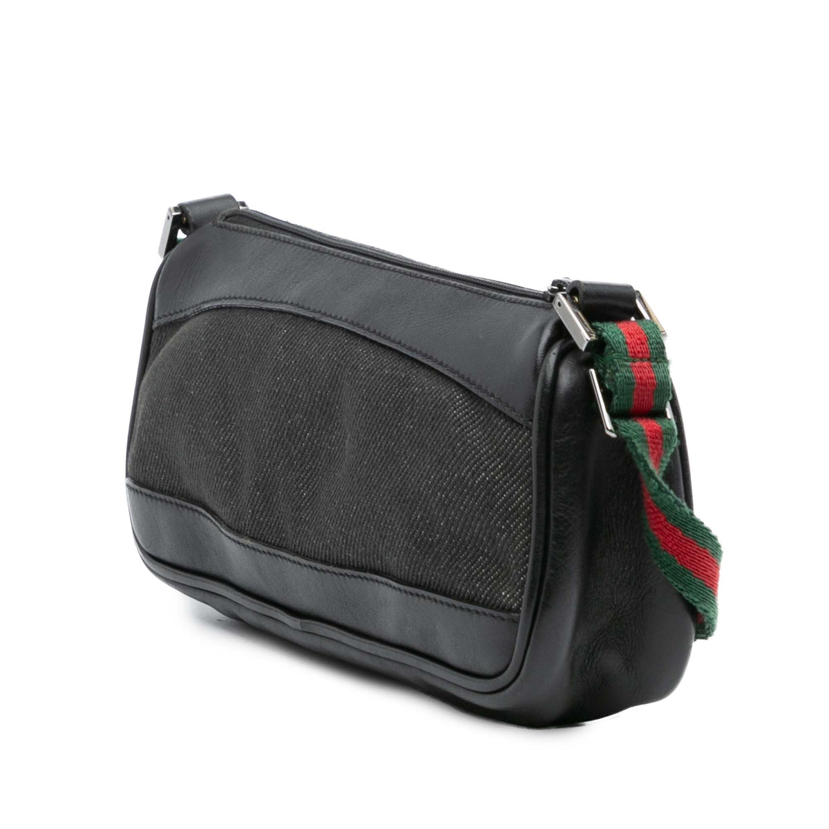 Gucci Denim Web Shoulder Bag