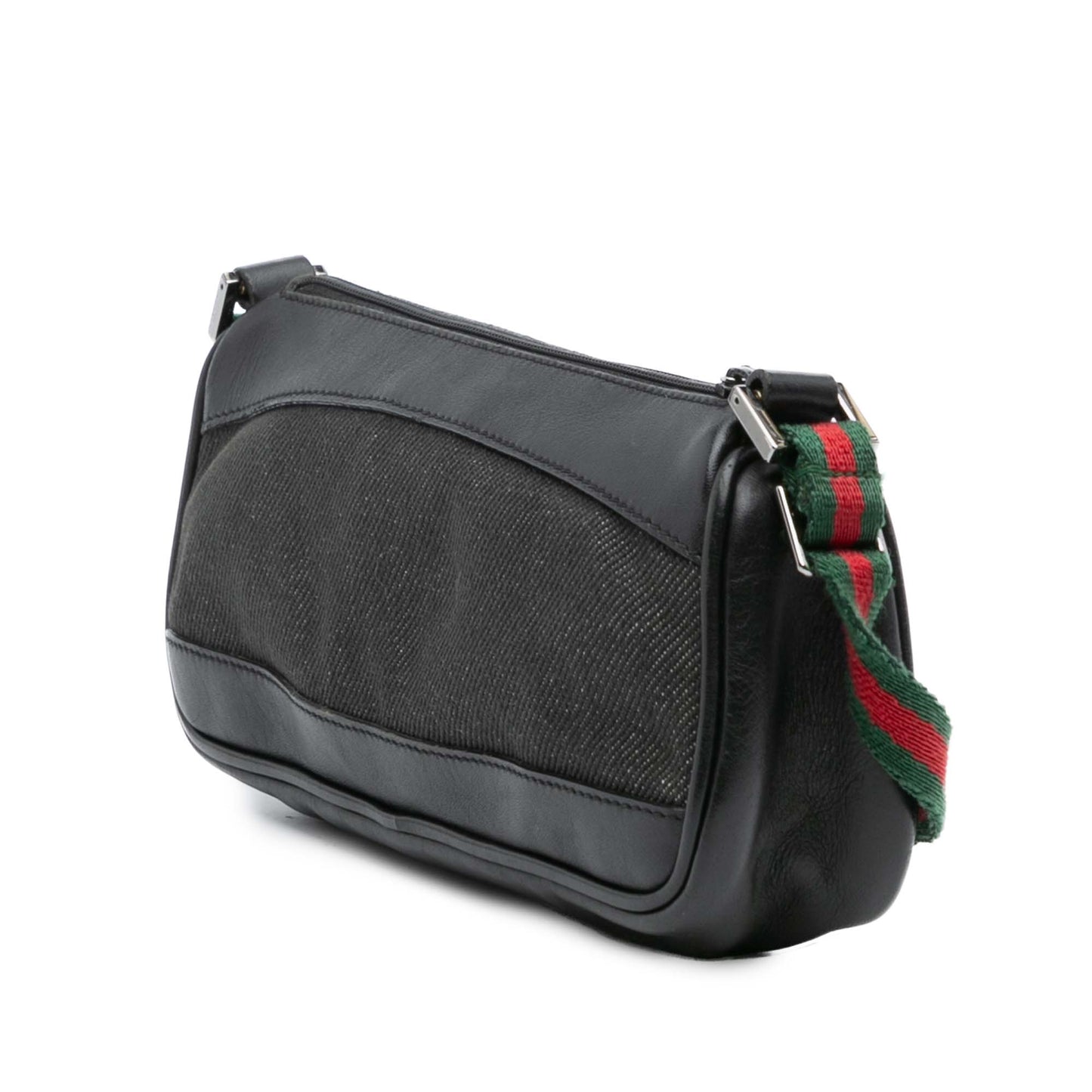 Gucci Denim Web Shoulder Bag