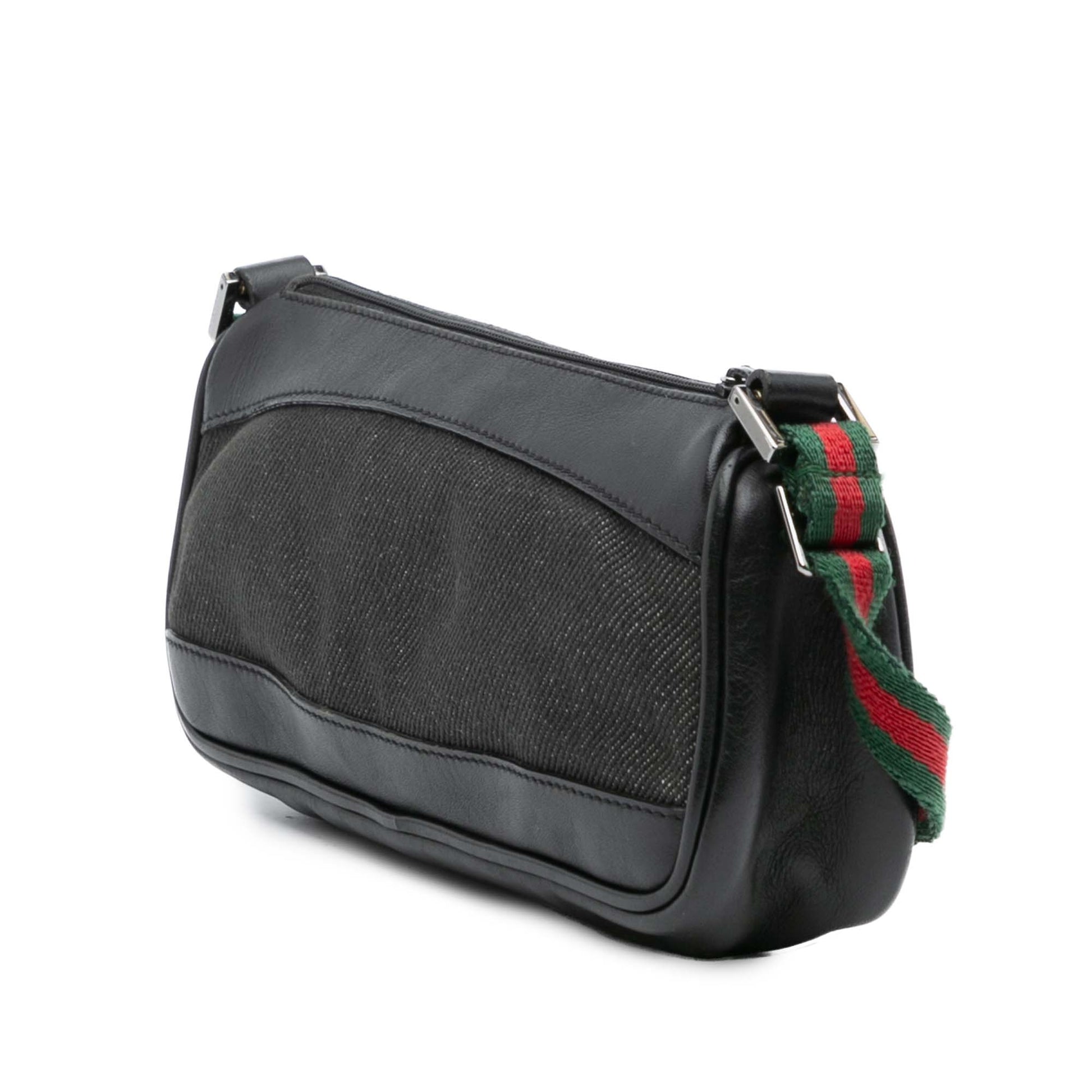 Gucci Denim Web Shoulder Bag
