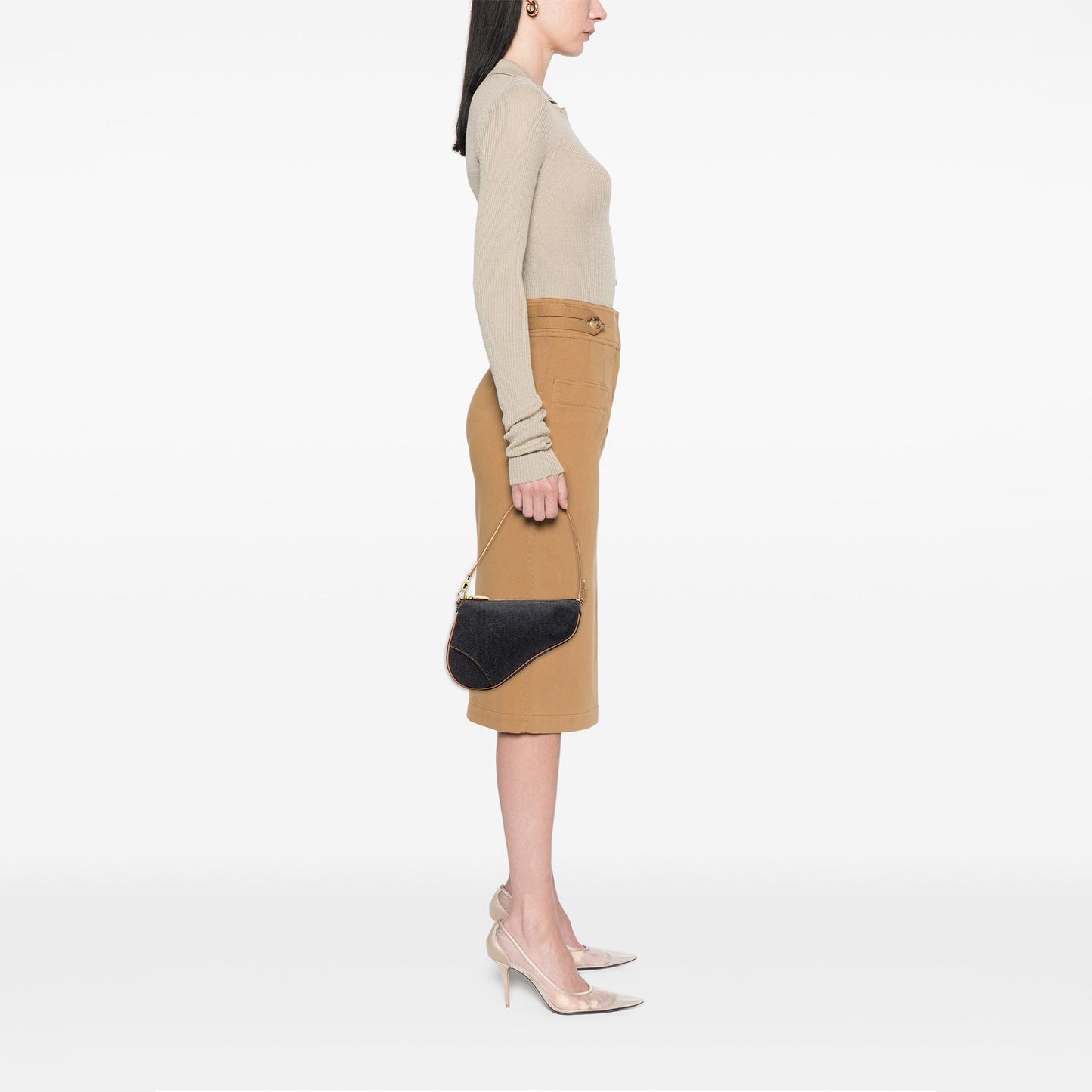 Dior Mini Denim Saddle Pochette