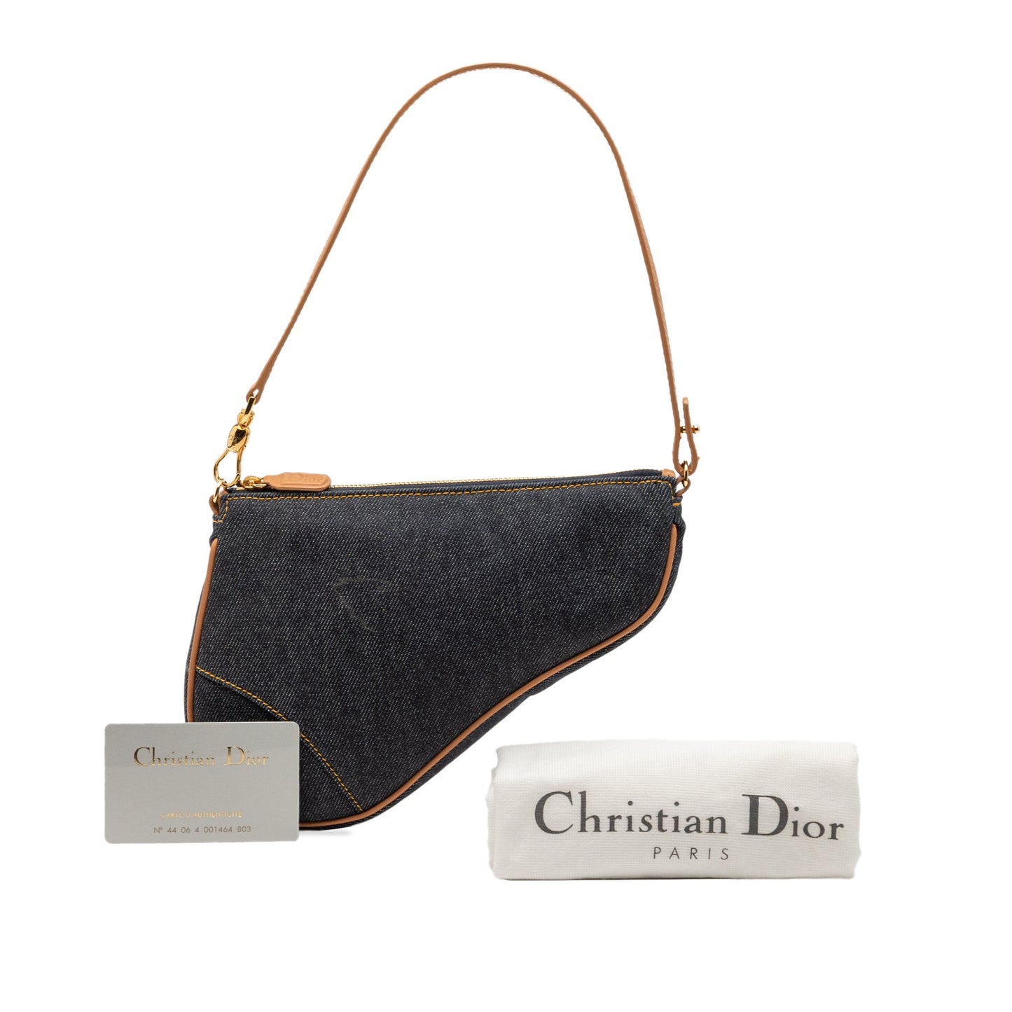 Dior Mini Denim Saddle Pochette