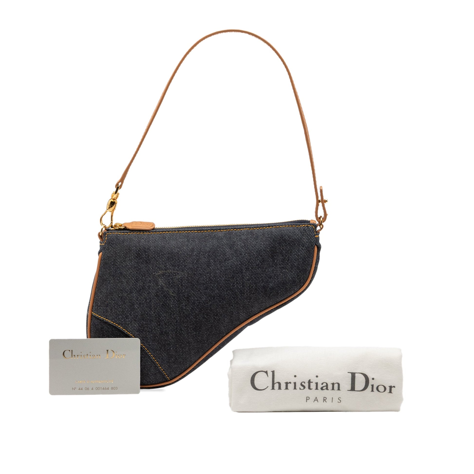 Dior Mini Denim Saddle Pochette