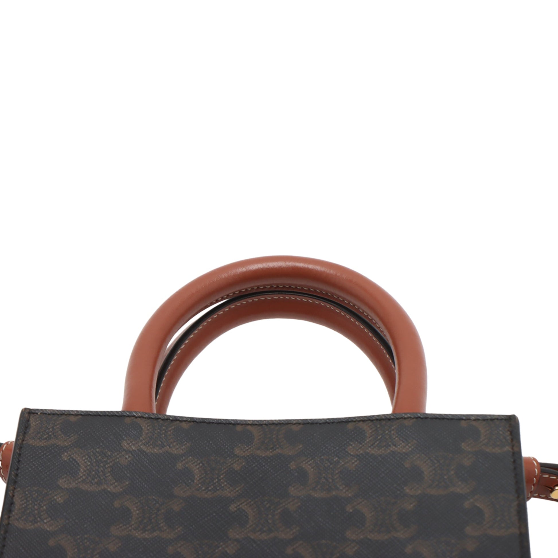 Celine Mini Triomphe Coated Canvas Vertical Cabas Satchel