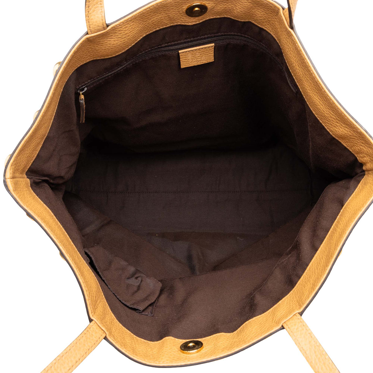 Gucci Calfskin Babouska Tote — Brown