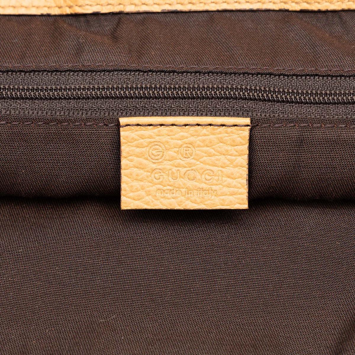 Gucci Calfskin Babouska Tote — Brown