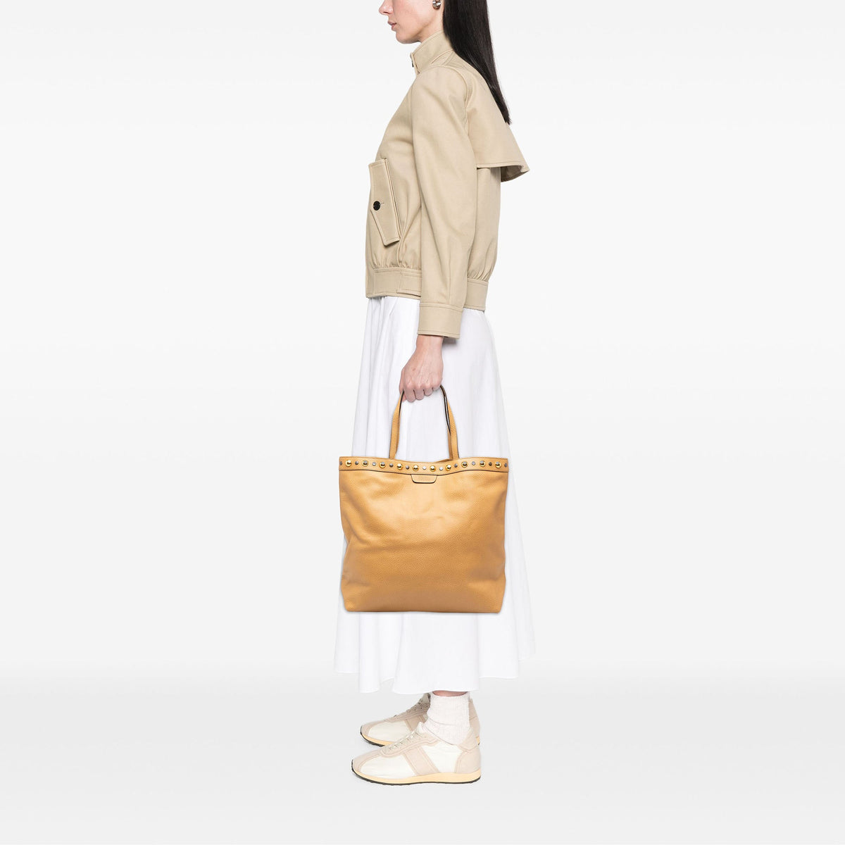 Gucci Calfskin Babouska Tote — Brown