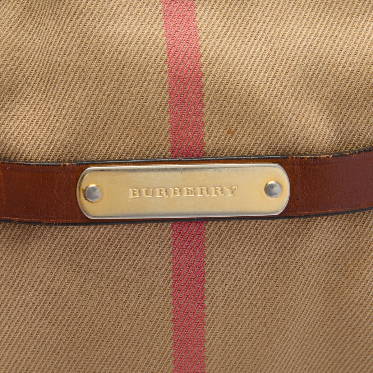 Burberry Small Leather Trimmed House Check Canvas Bridle Orchard Satchel
