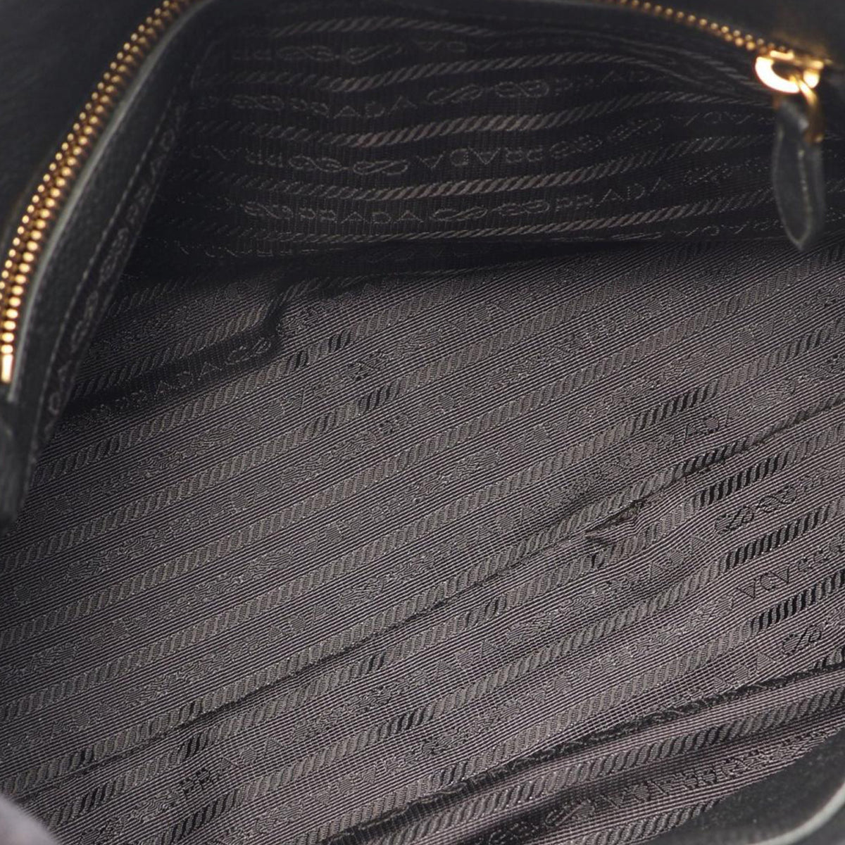 Prada Vitello Daino Satchel — Black