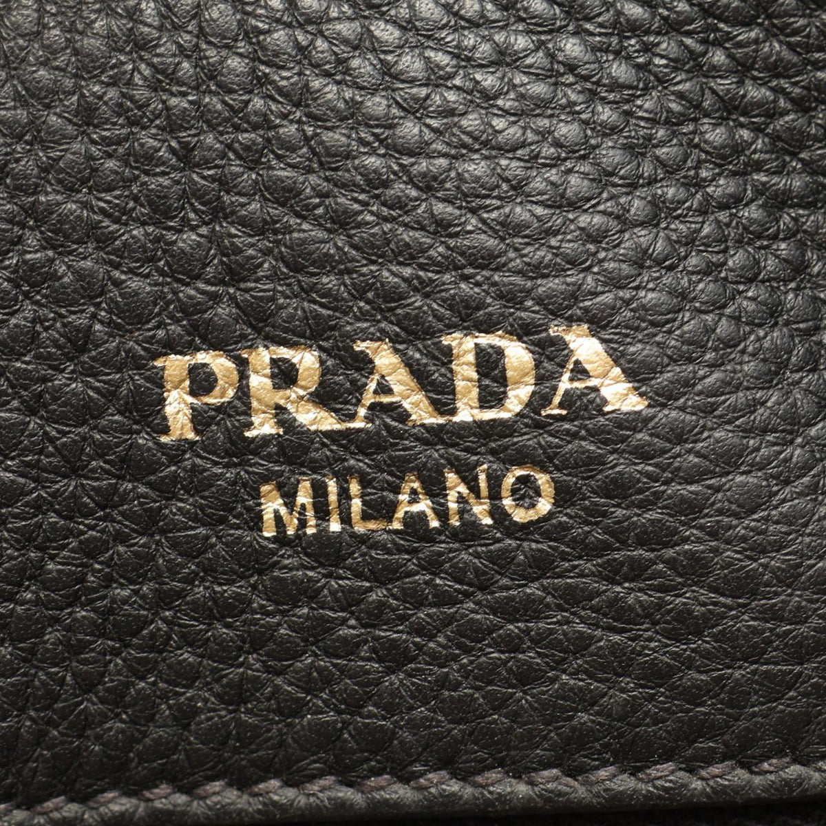 Prada Vitello Daino Satchel — Black