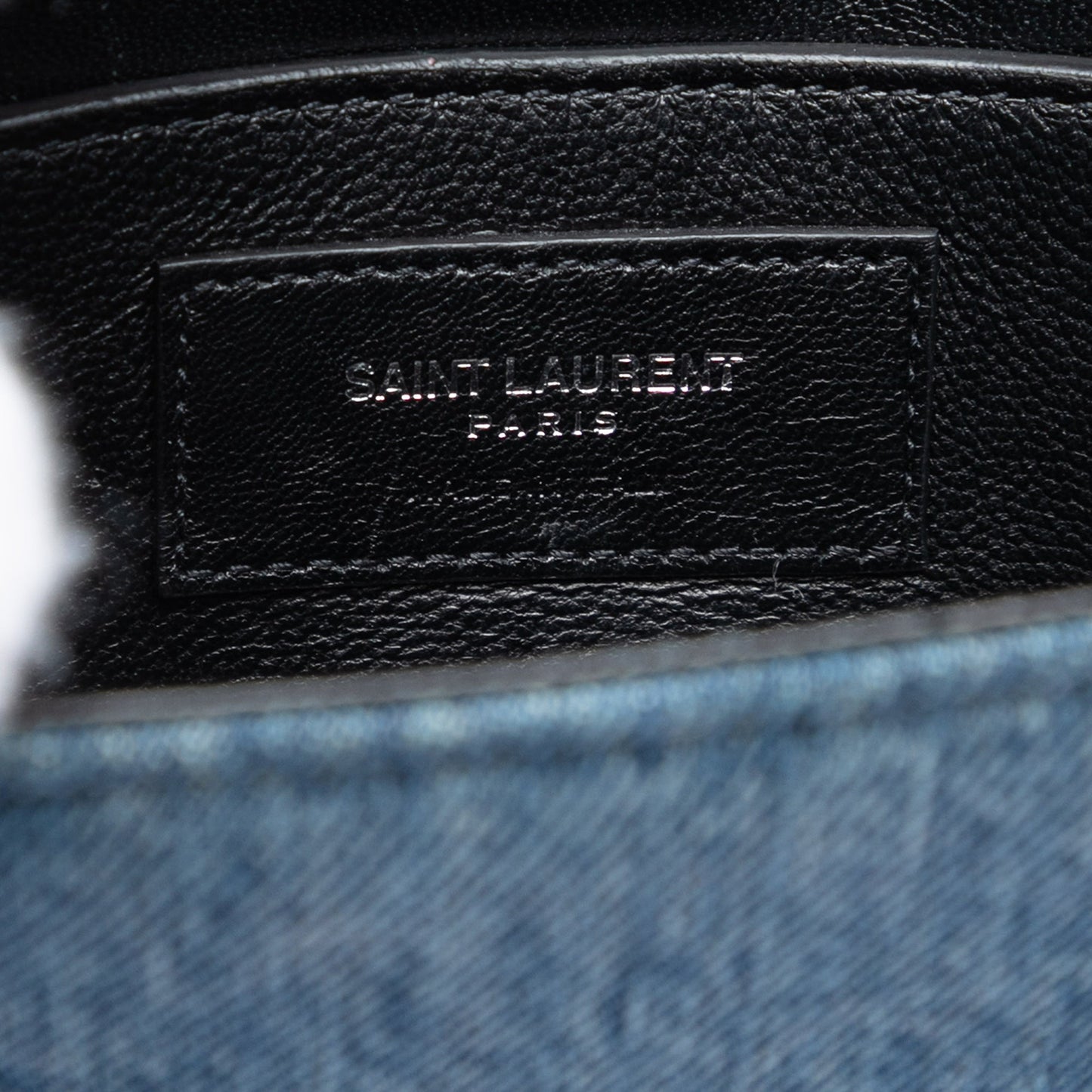Saint Laurent Small Denim Monogram Kate Crossbody