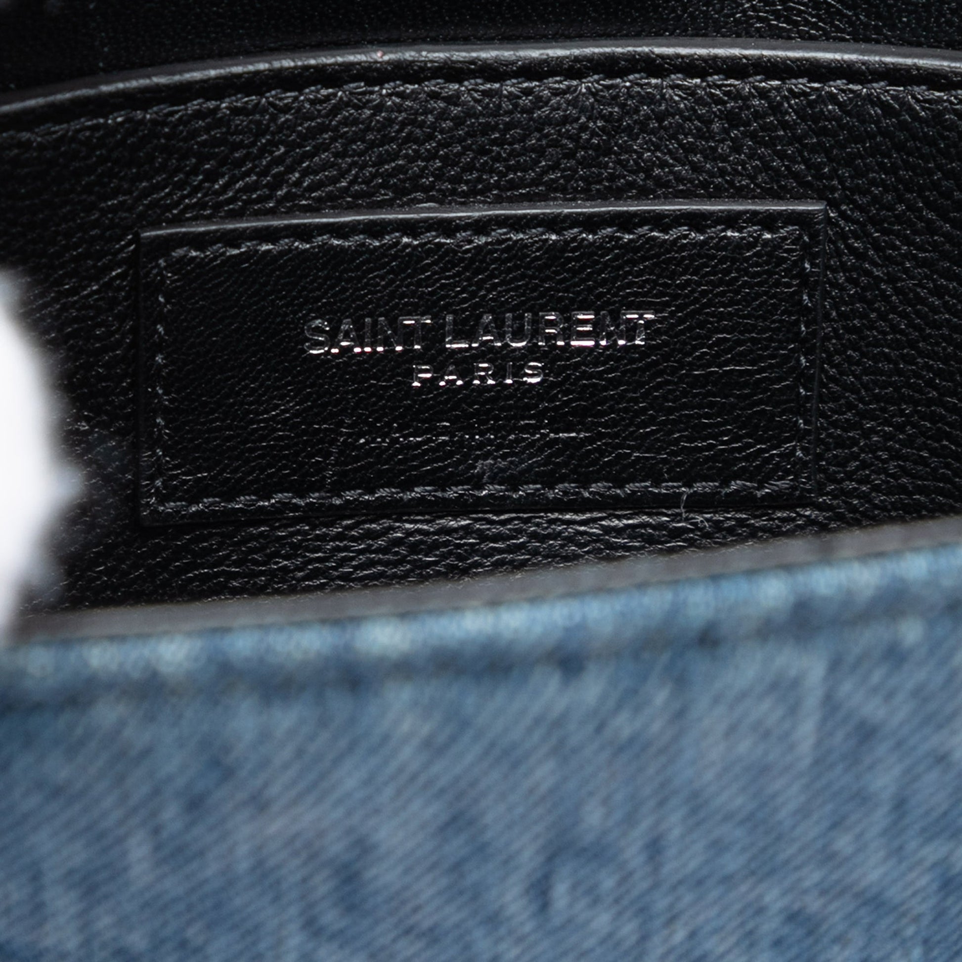 Saint Laurent Small Denim Monogram Kate Crossbody