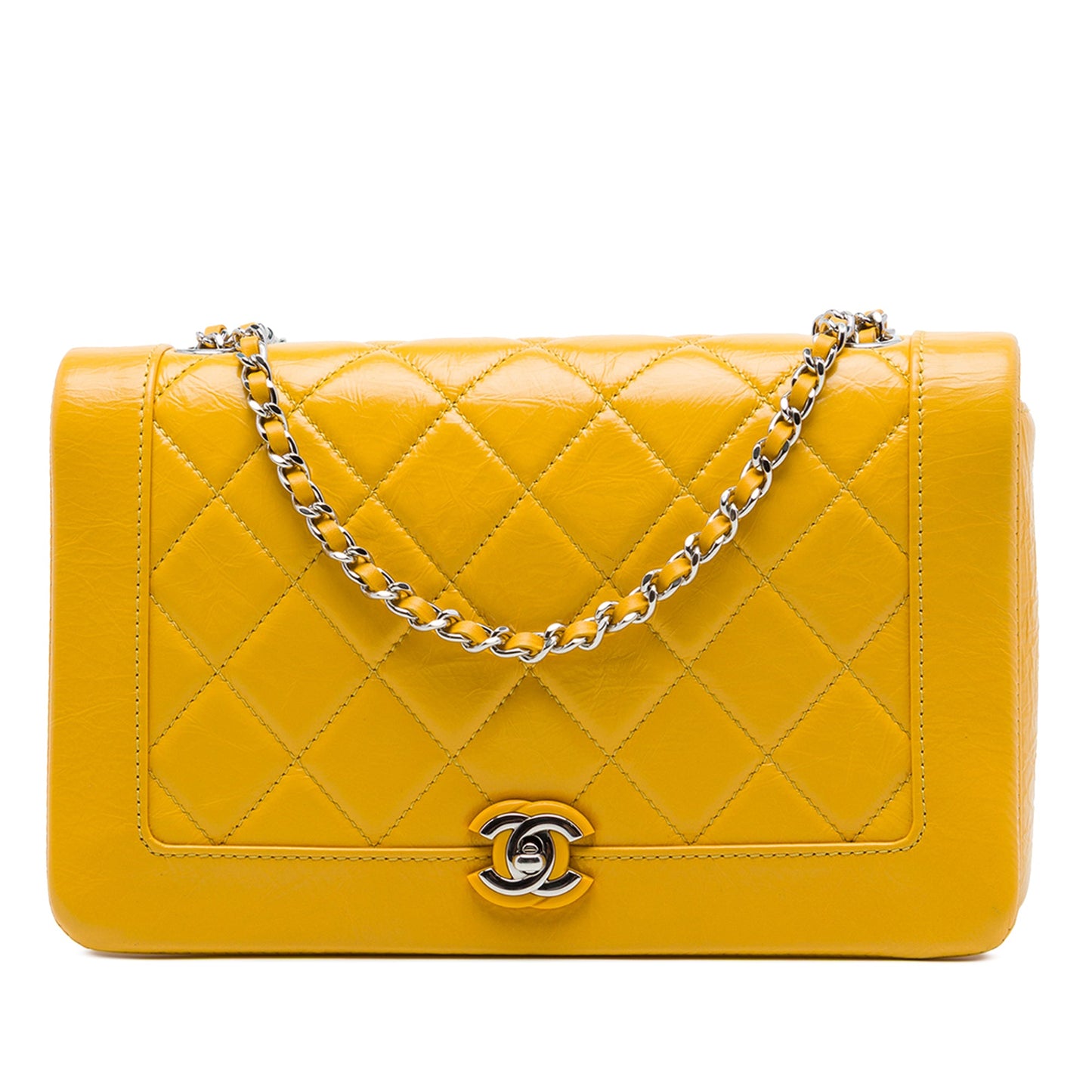 Chanel Crumpled Calfskin Bi Quilted Vintage Full Flap