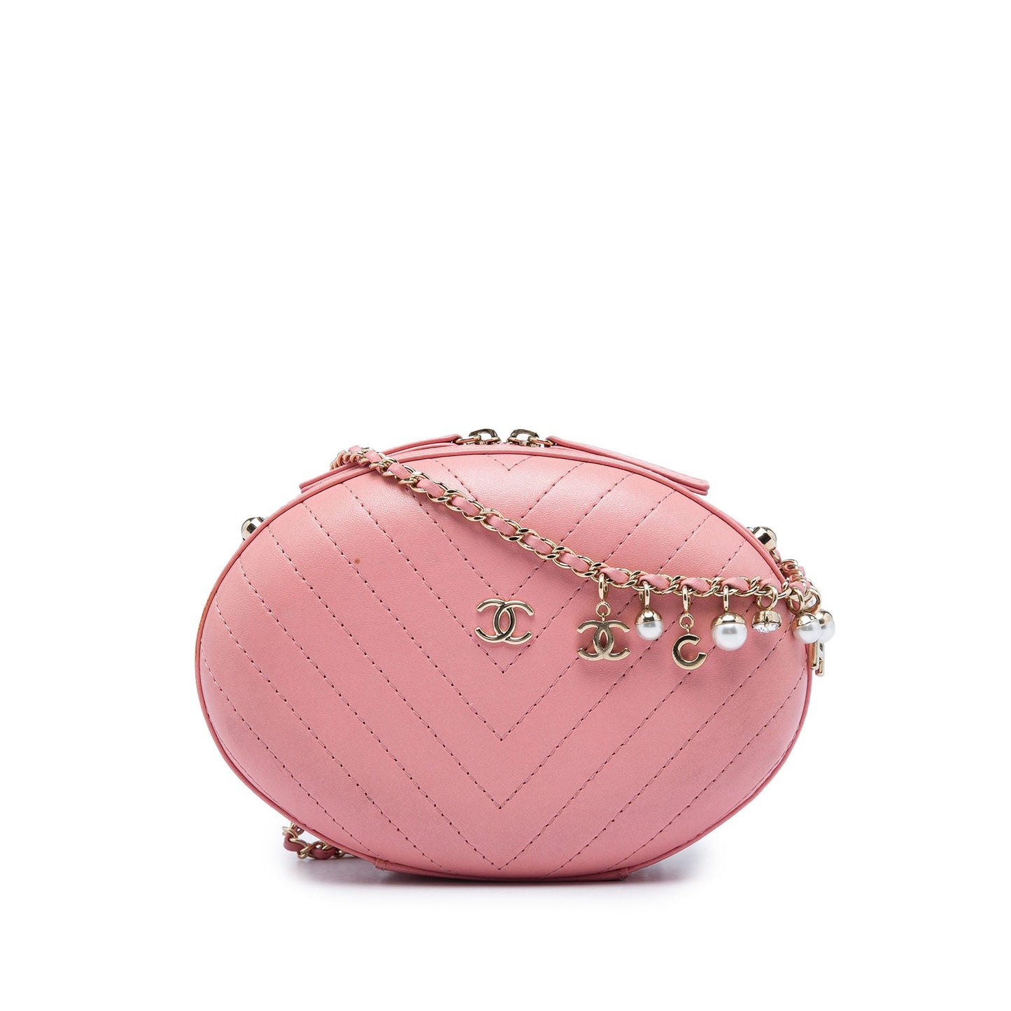 Chanel Chevron Stitched Calfskin La Pausa Evening Bag