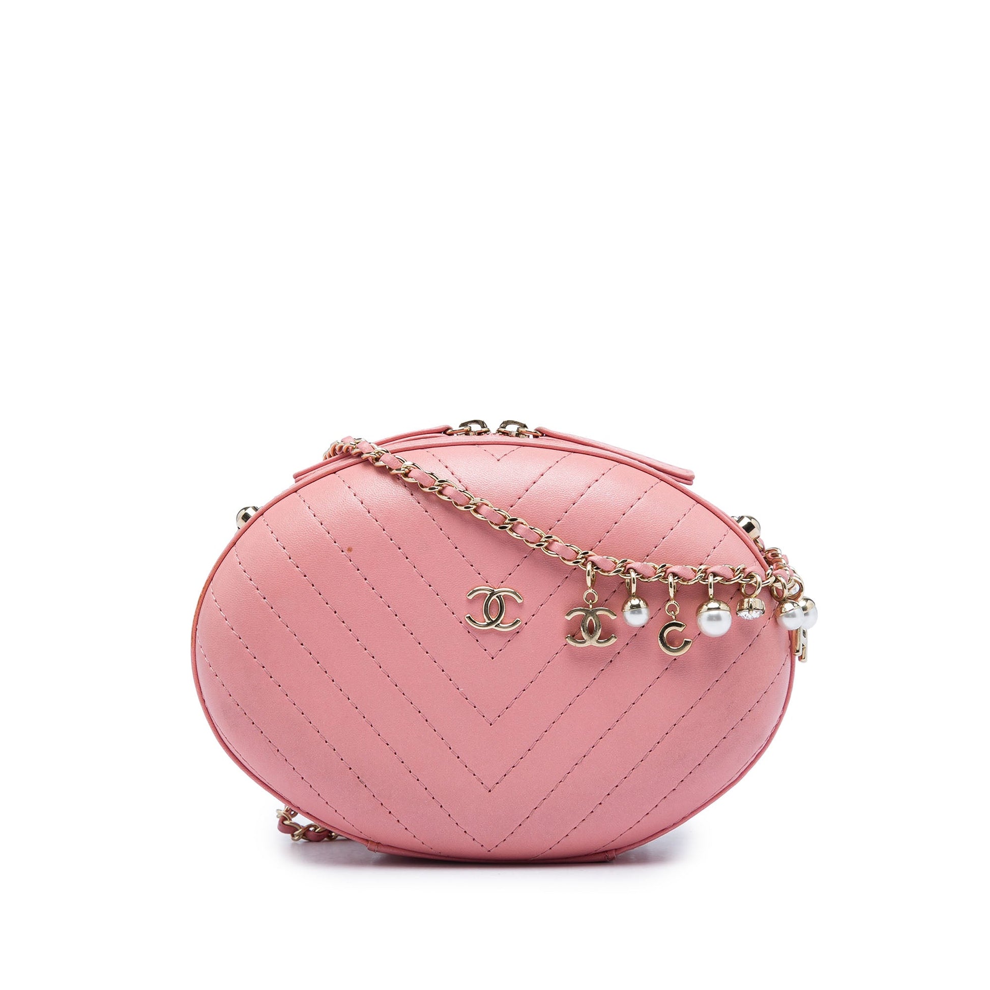 Chanel Chevron Stitched Calfskin La Pausa Evening Bag