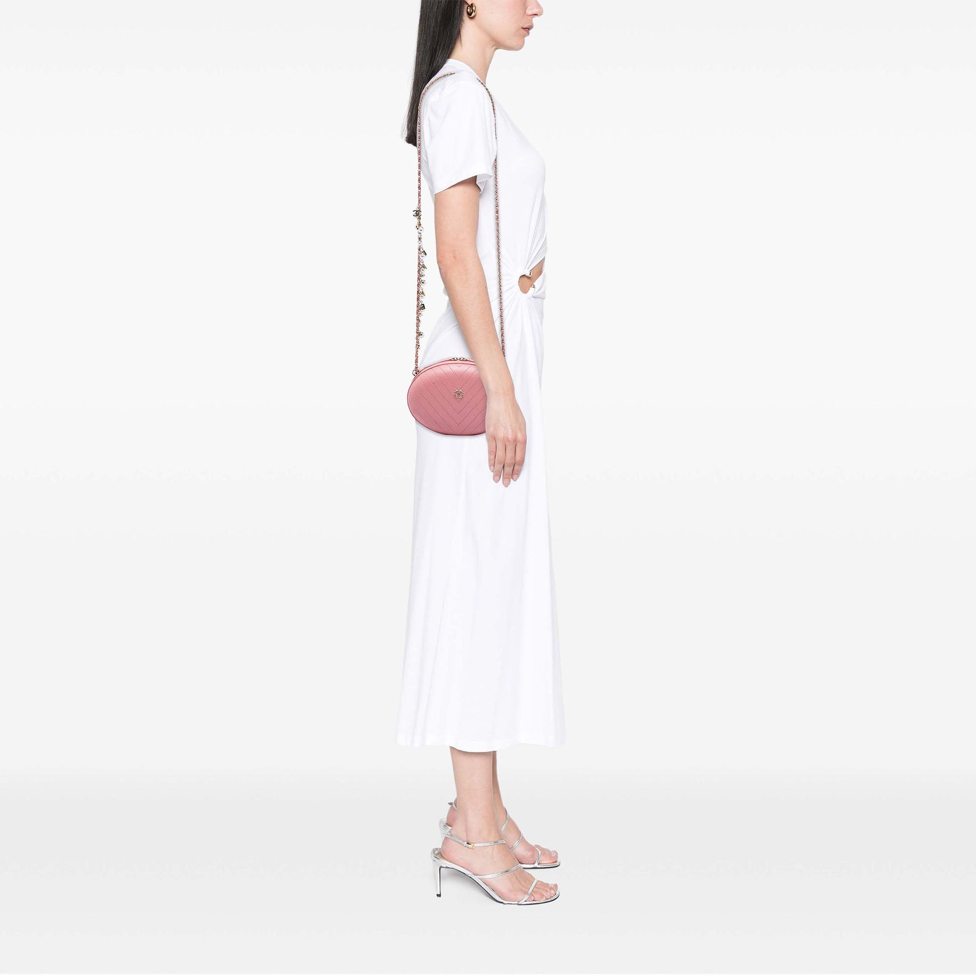 Chanel Chevron Stitched Calfskin La Pausa Evening Bag