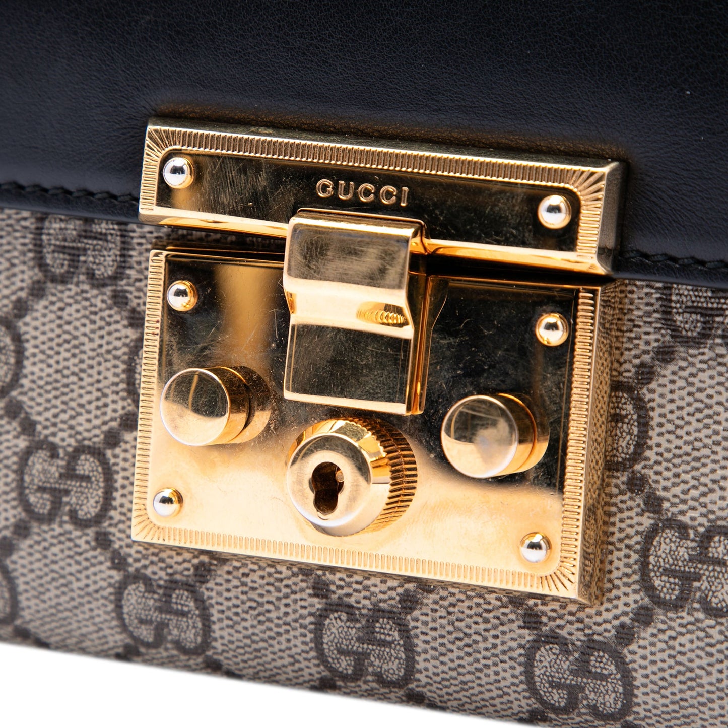 Gucci Small GG Supreme Padlock Crossbody