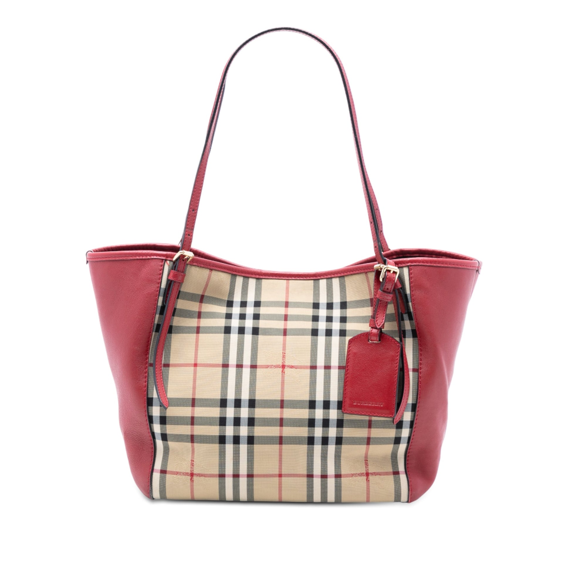 Burberry Small Haymarket Check Canvas and Leather Canterbury Tote