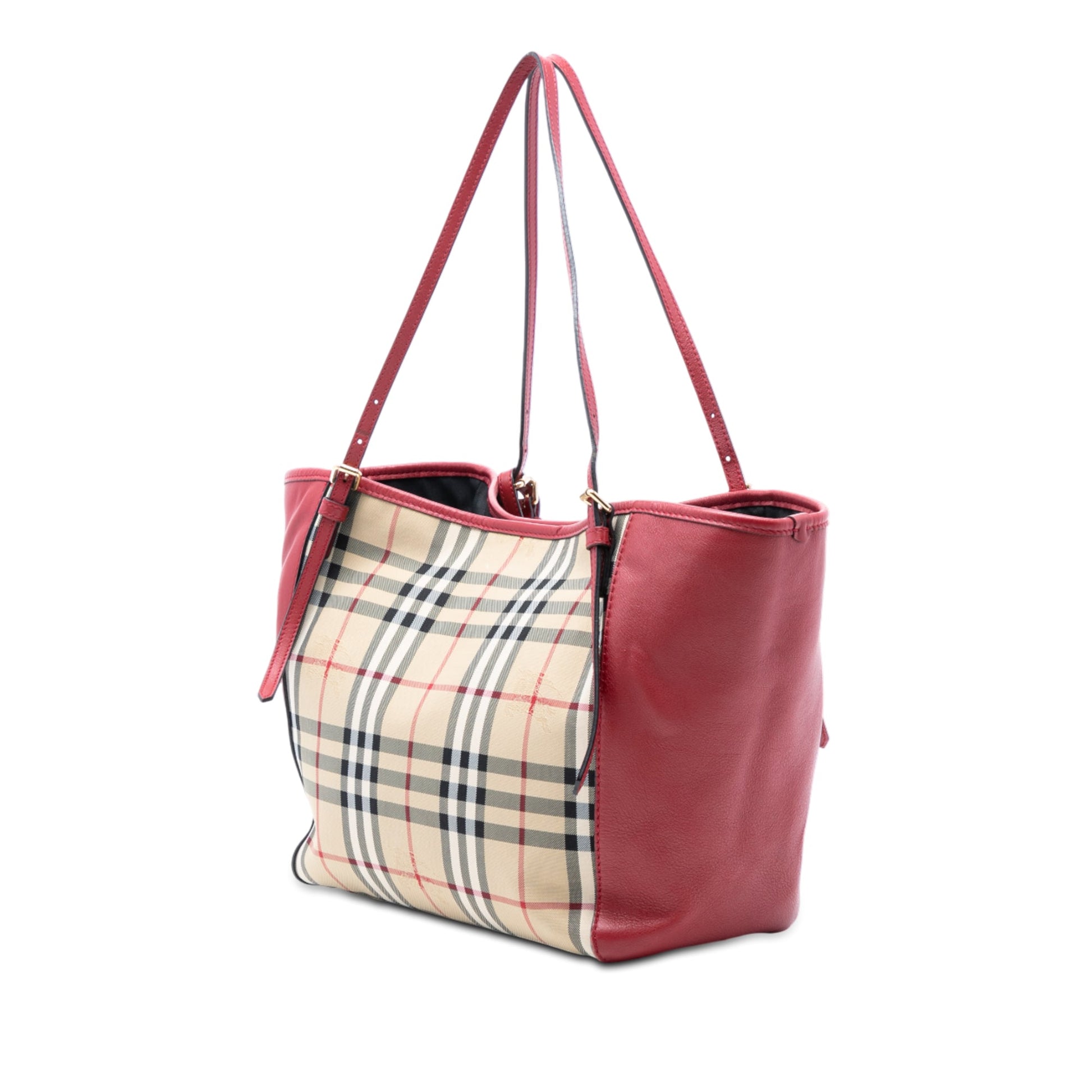 Burberry Small Haymarket Check Canvas and Leather Canterbury Tote