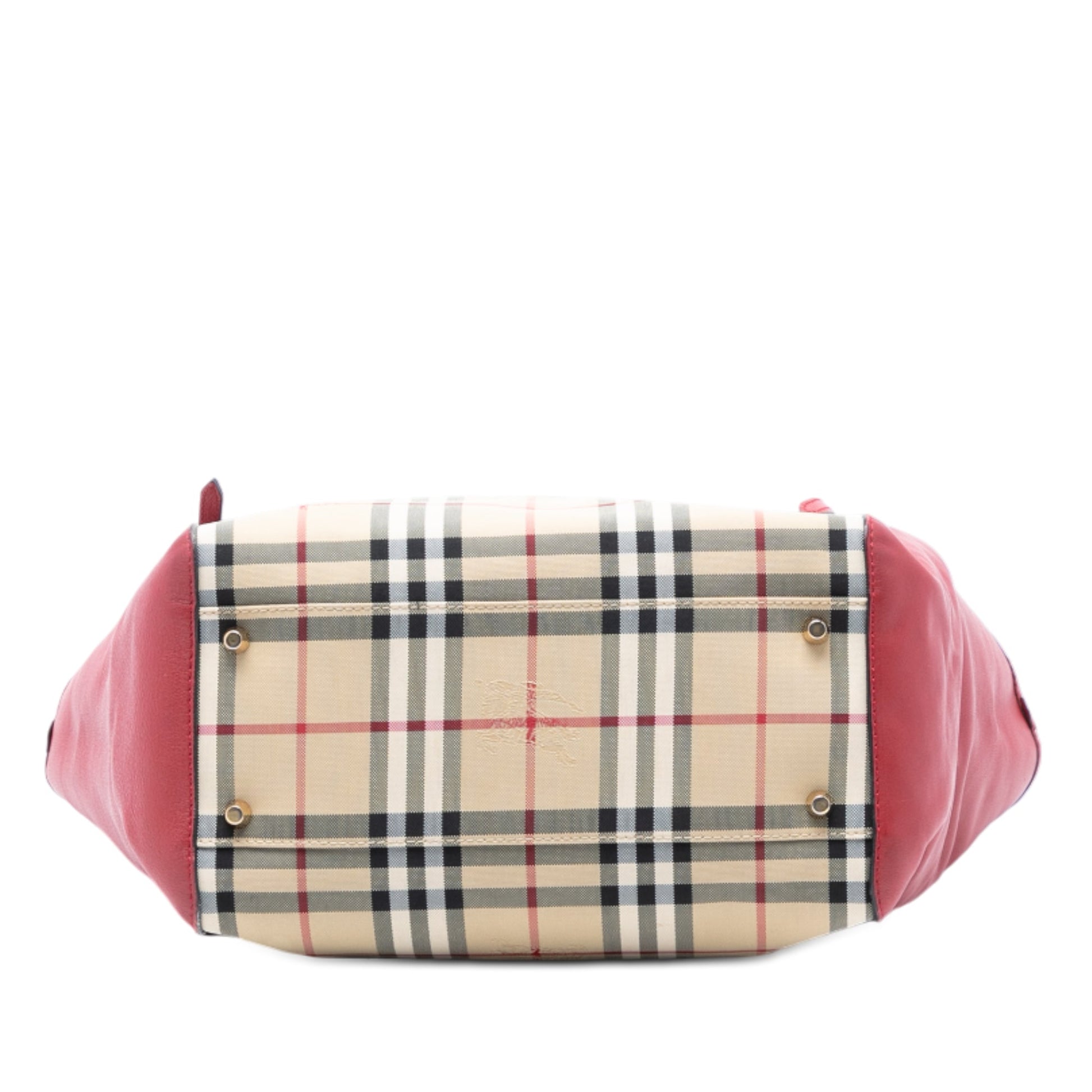Burberry Small Haymarket Check Canvas and Leather Canterbury Tote