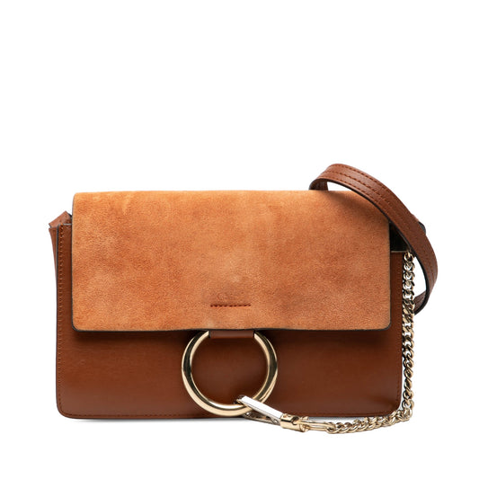 ChloÃ© Small Suede and Calfskin Faye Crossbody