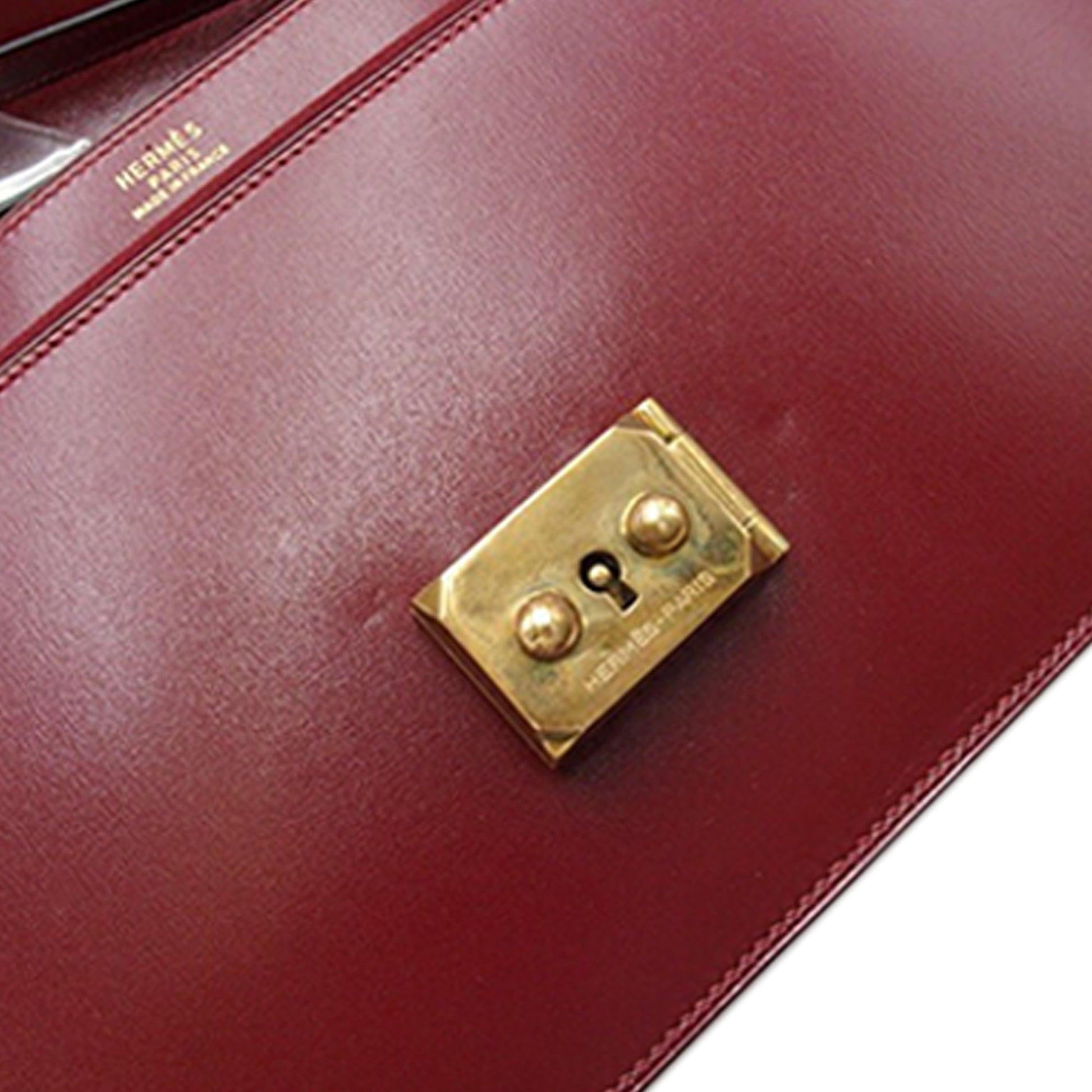 Hermès Box Calf Jet Pochette Clutch
