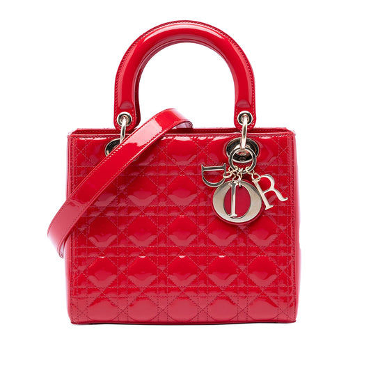 Dior Medium Patent Cannage Lady Dior