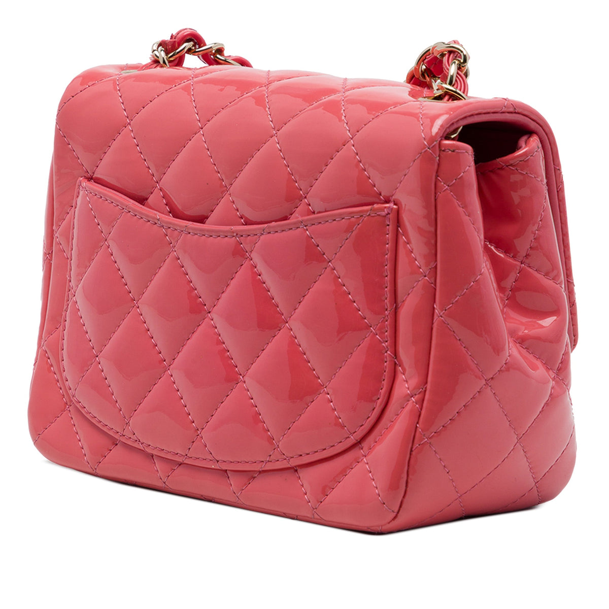 Chanel Mini Square Classic Patent Single Flap