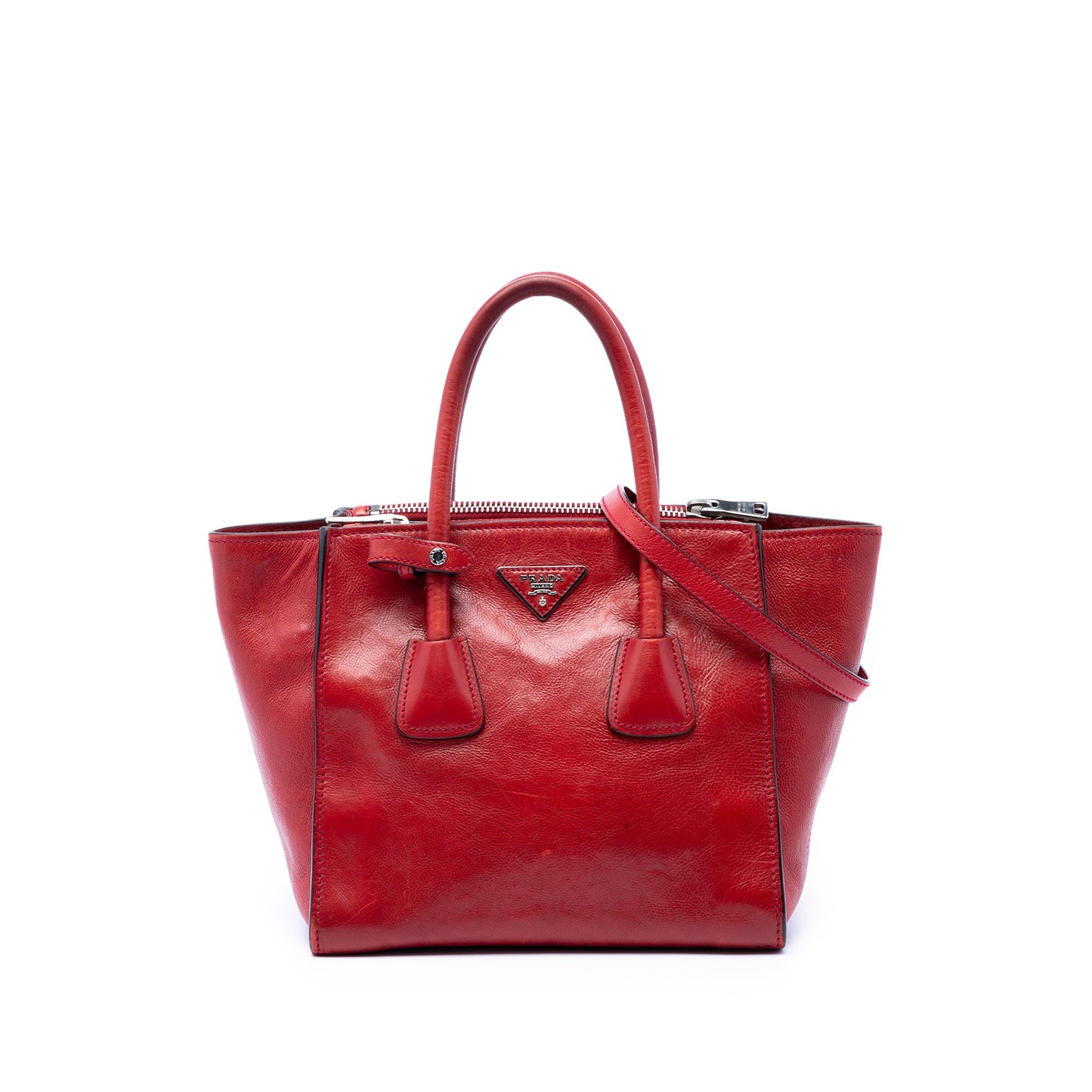 Prada Glace Calf Twin Pocket Satchel