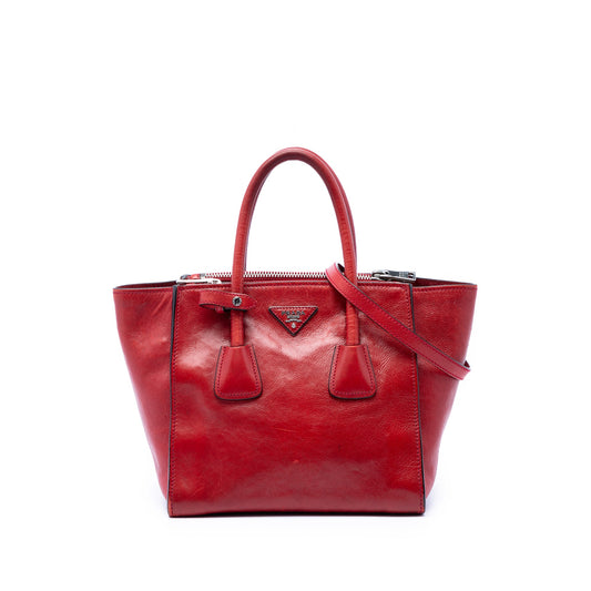 Prada Glace Calf Twin Pocket Satchel