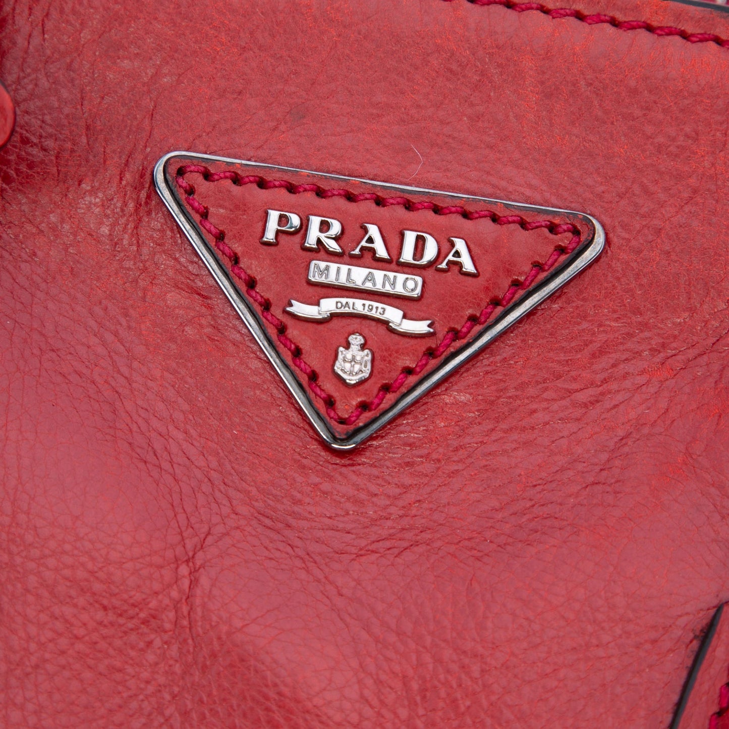 Prada Glace Calf Twin Pocket Satchel